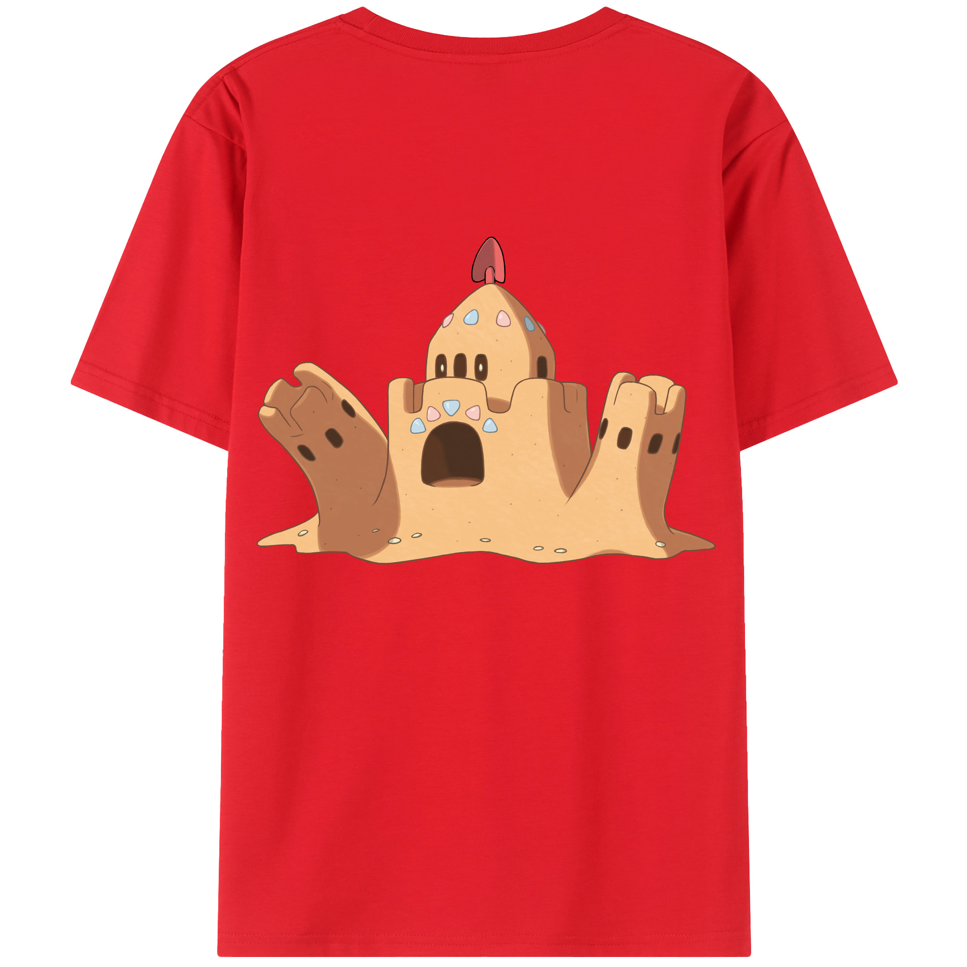 （画像用） ポケットモンスター Pokémon 綿100％ メンズ半袖Tシャツ（バックプリント） 通気性