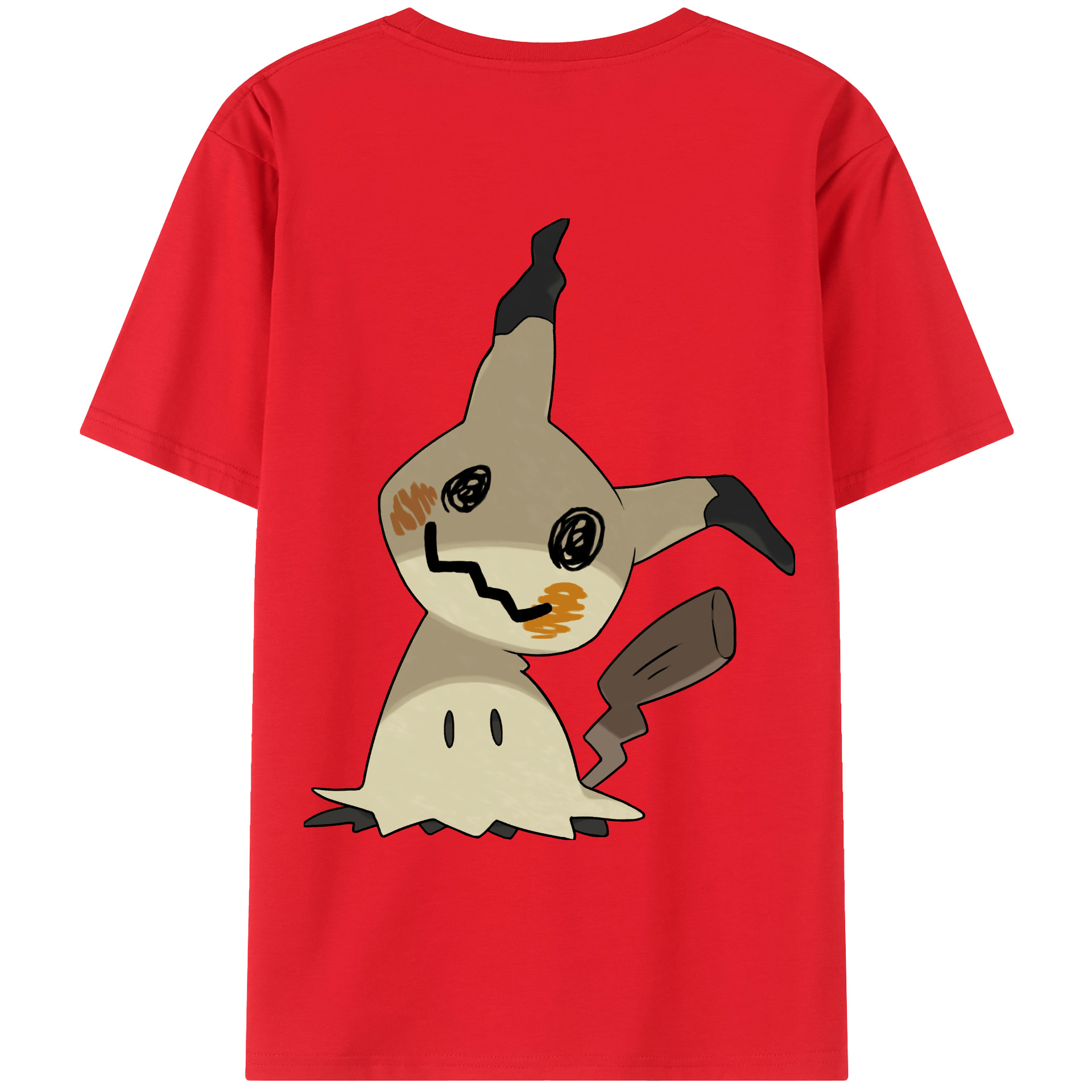 （画像用） ポケットモンスター Pokémon 綿100％ メンズ半袖Tシャツ（バックプリント） 通気性
