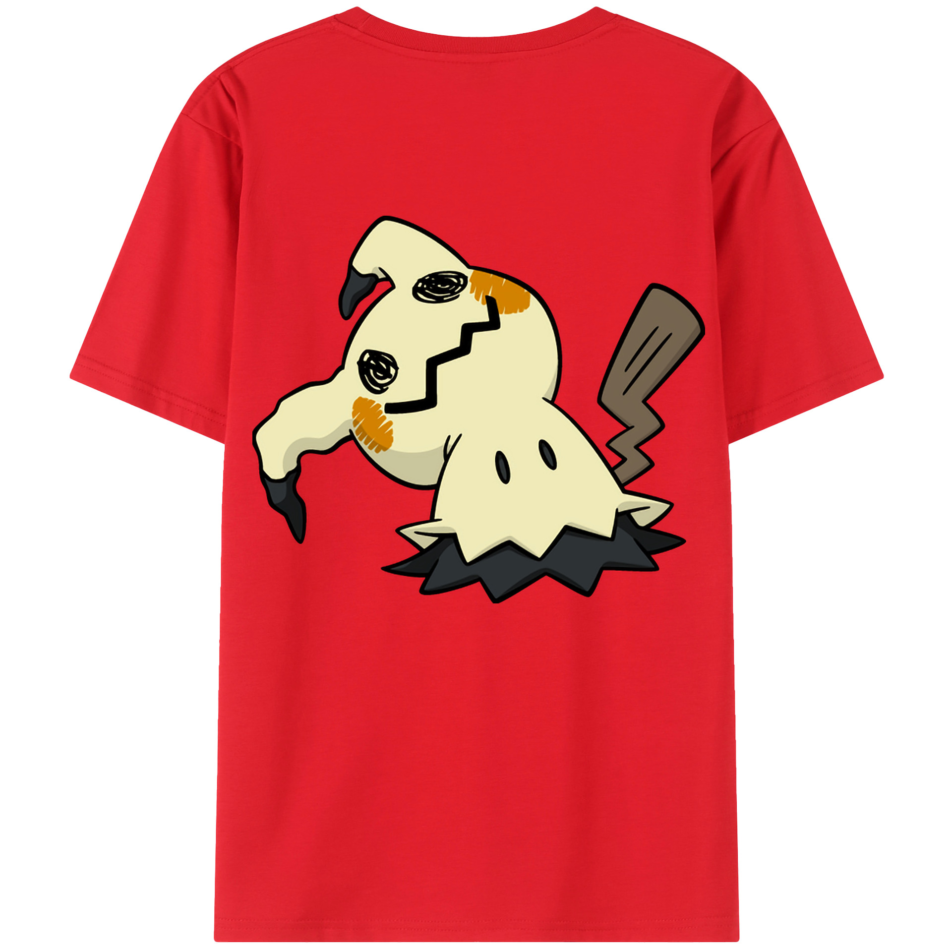 （画像用） ポケットモンスター Pokémon 綿100％ メンズ半袖Tシャツ（バックプリント） 通気性