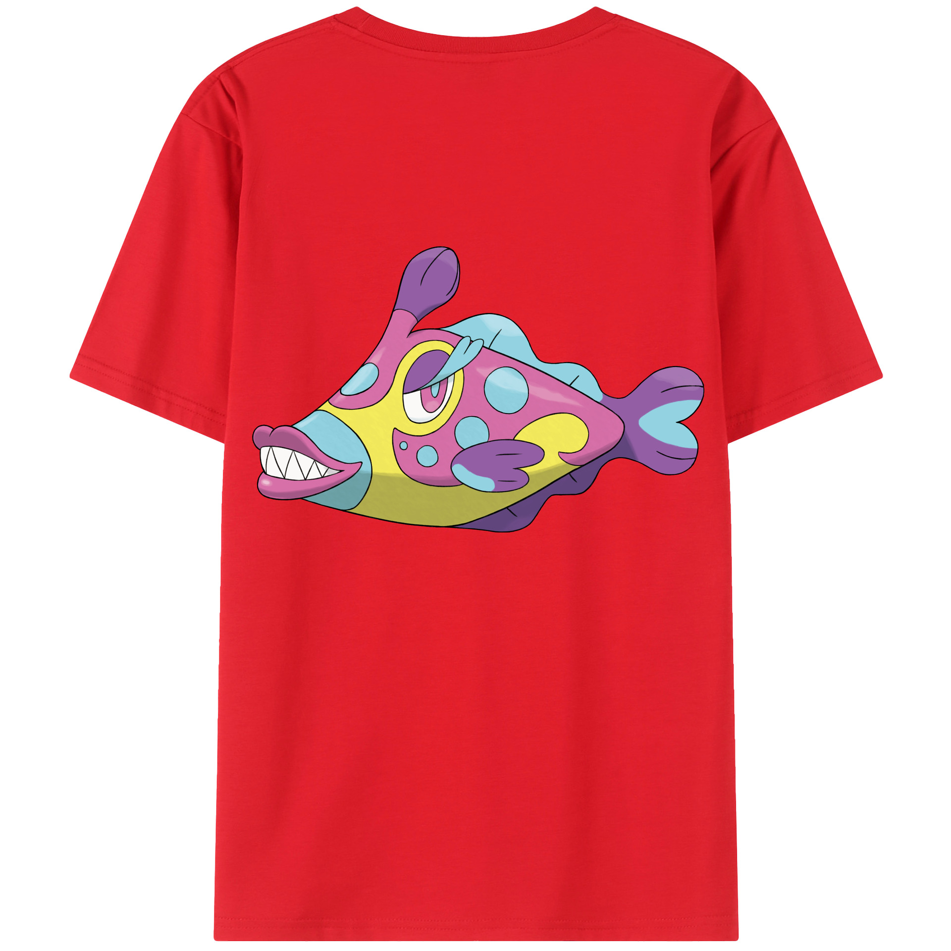 （画像用） ポケットモンスター Pokémon 綿100％ メンズ半袖Tシャツ（バックプリント） 通気性