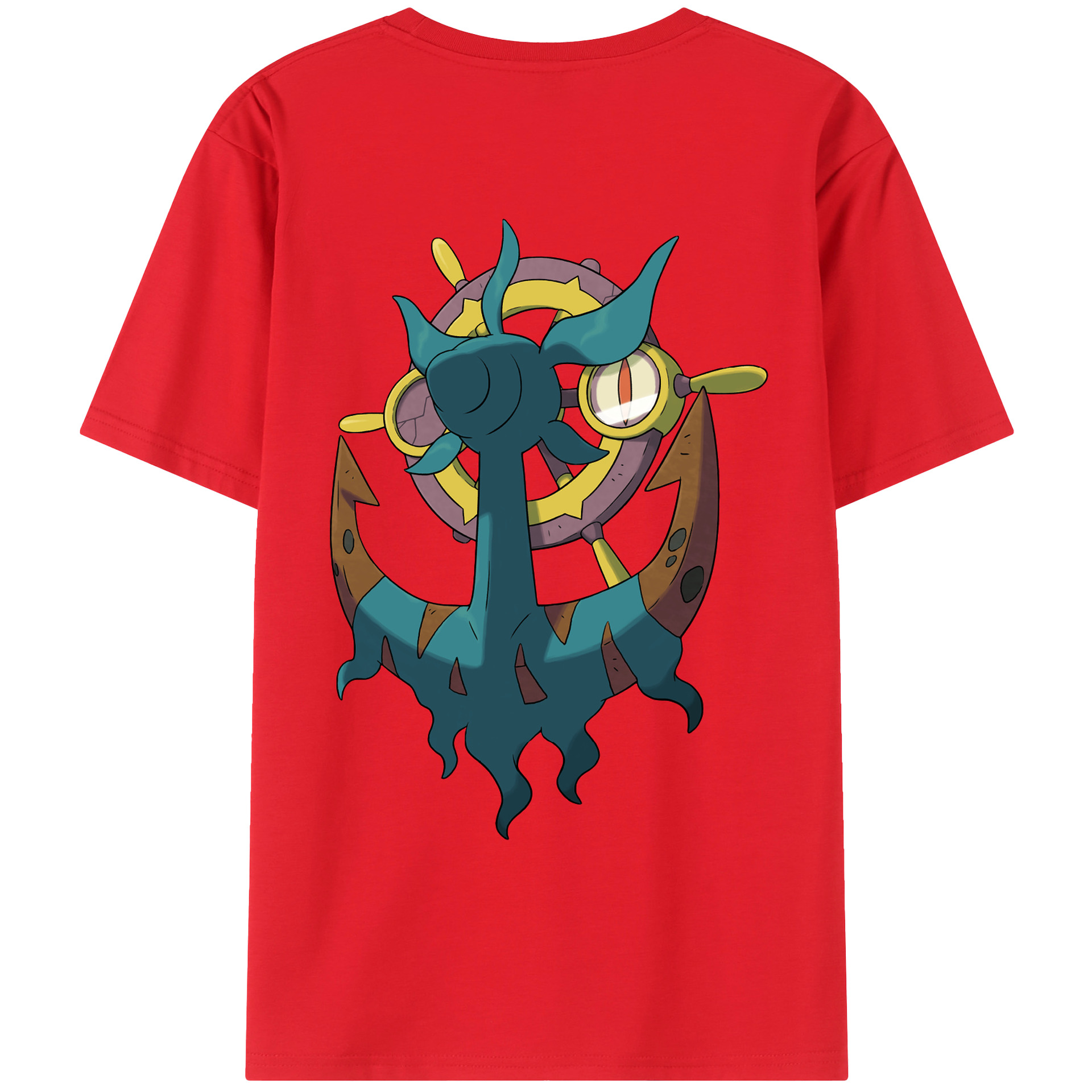 （画像用） ポケットモンスター Pokémon 綿100％ メンズ半袖Tシャツ（バックプリント） 通気性