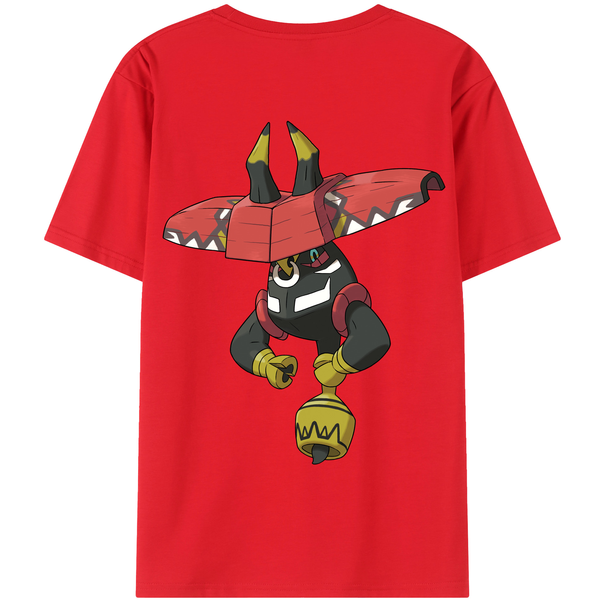 （画像用） ポケットモンスター Pokémon 綿100％ メンズ半袖Tシャツ（バックプリント） 通気性