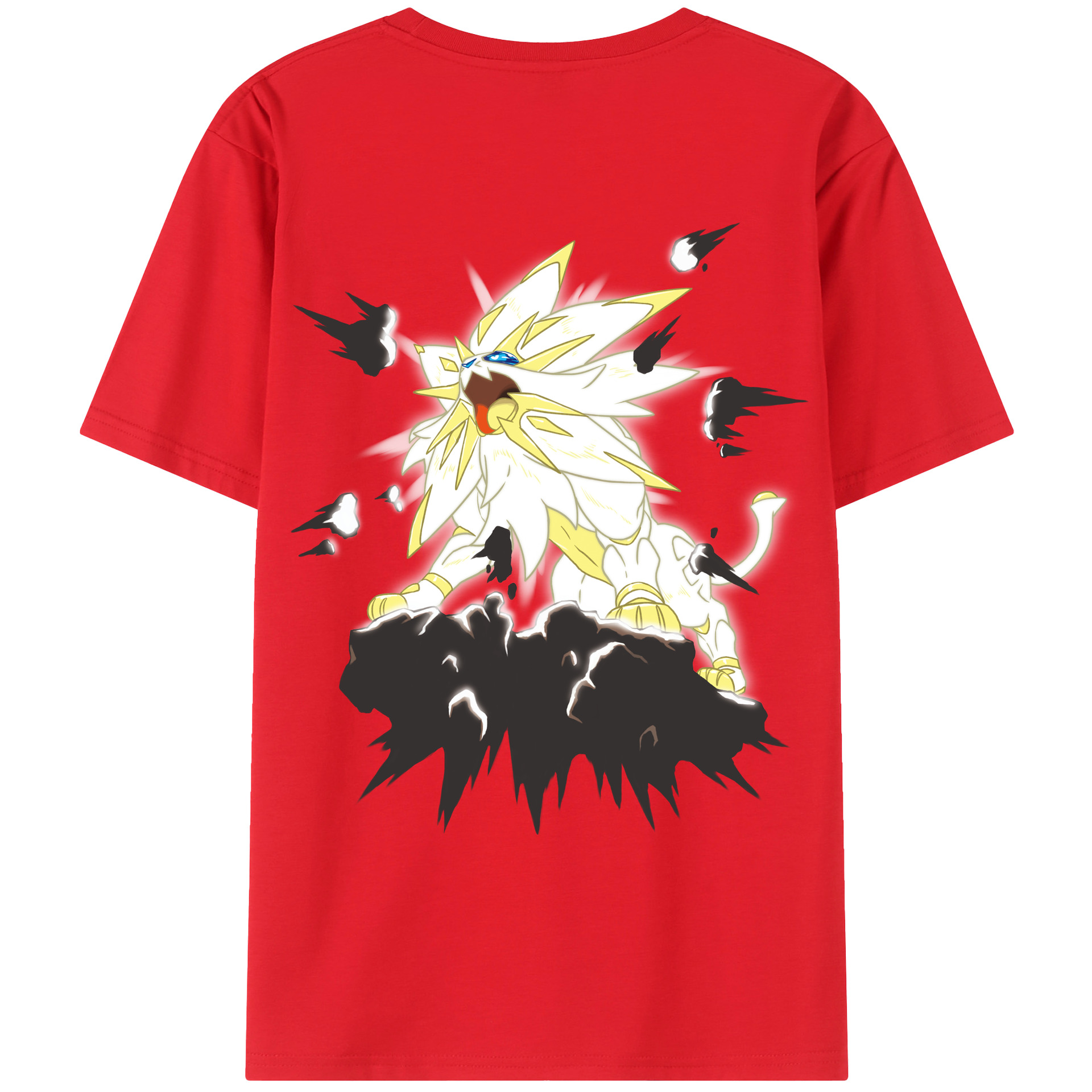 （画像用） ポケットモンスター Pokémon 綿100％ メンズ半袖Tシャツ（バックプリント） 通気性