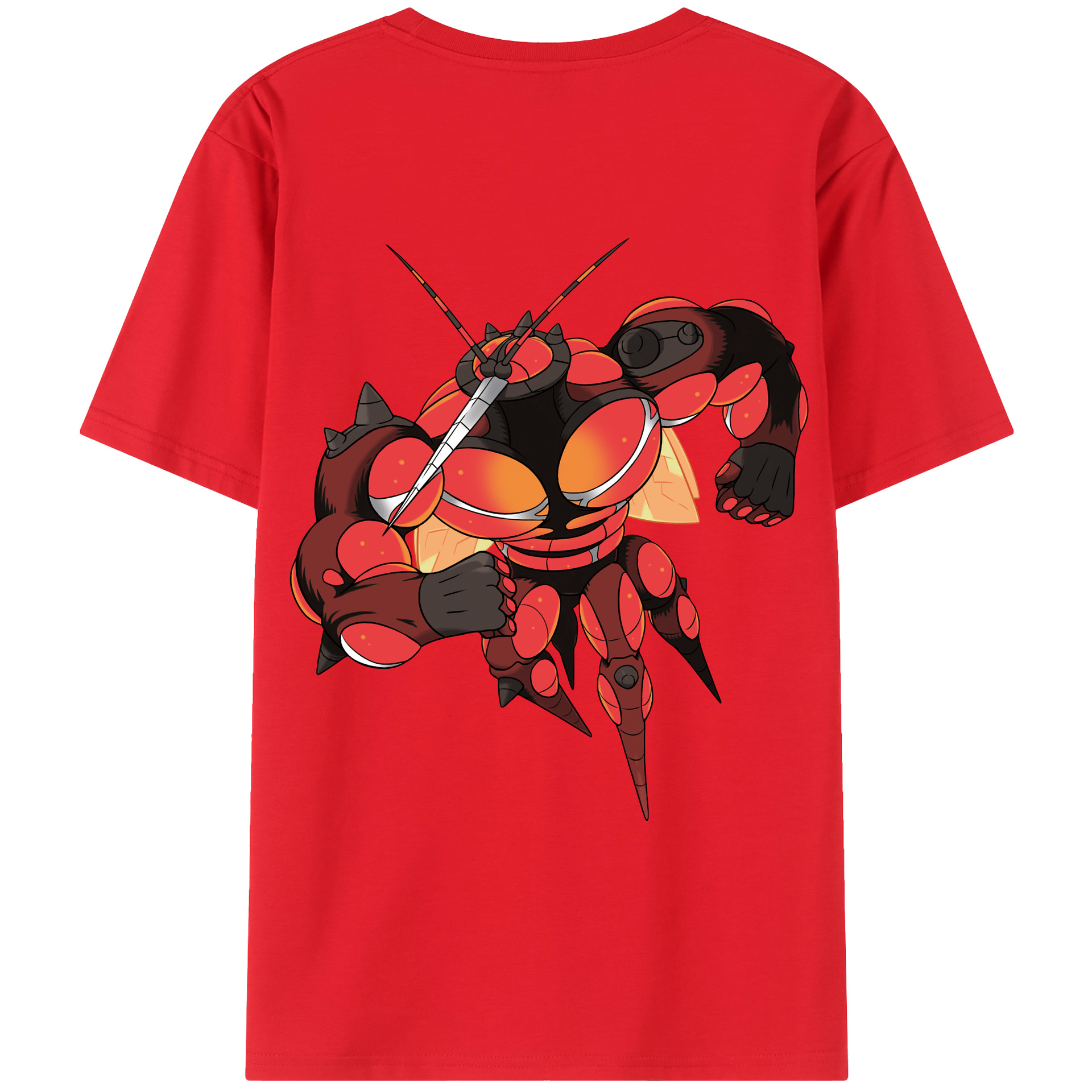 （画像用） ポケットモンスター Pokémon 綿100％ メンズ半袖Tシャツ（バックプリント） 通気性