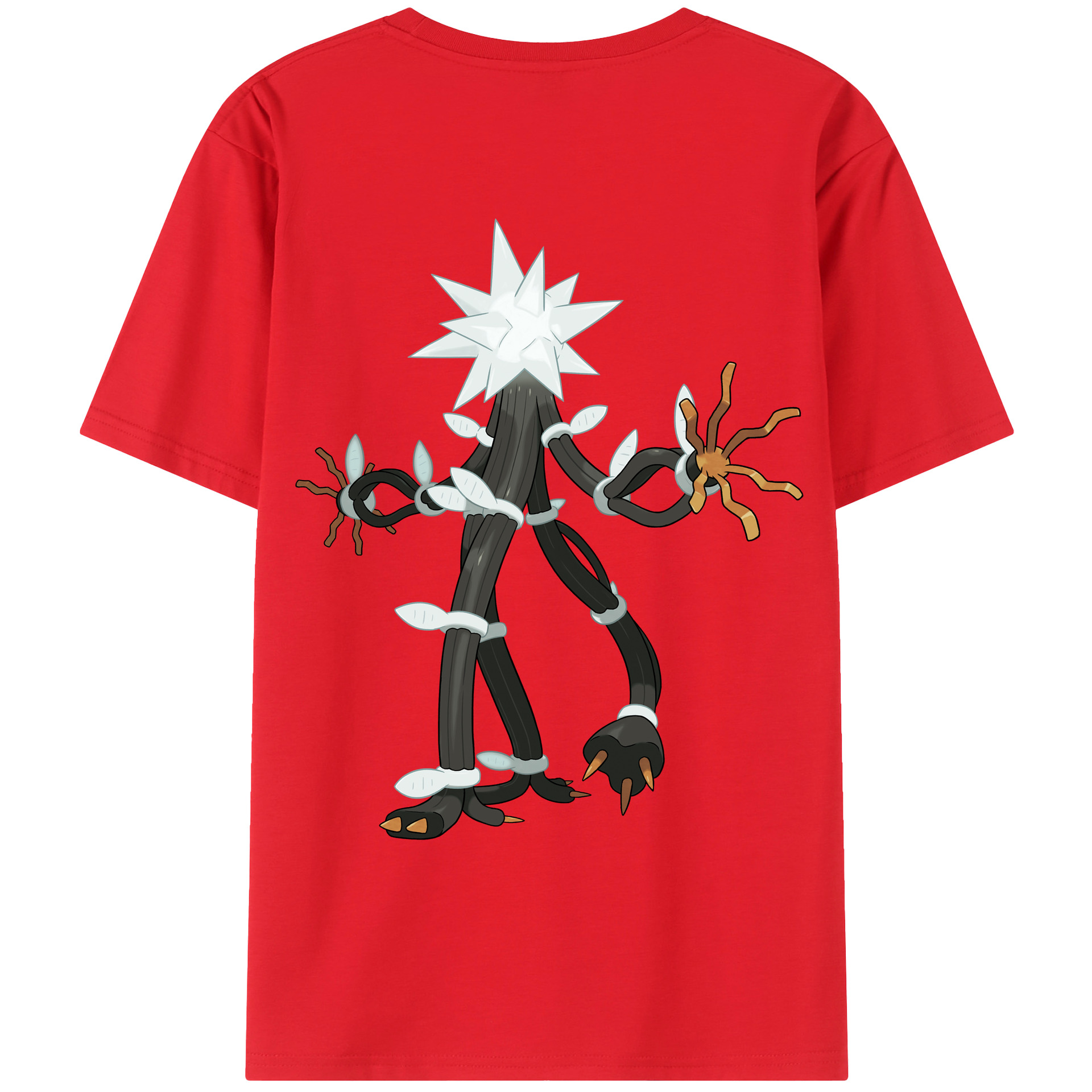 （画像用） ポケットモンスター Pokémon 綿100％ メンズ半袖Tシャツ（バックプリント） 通気性