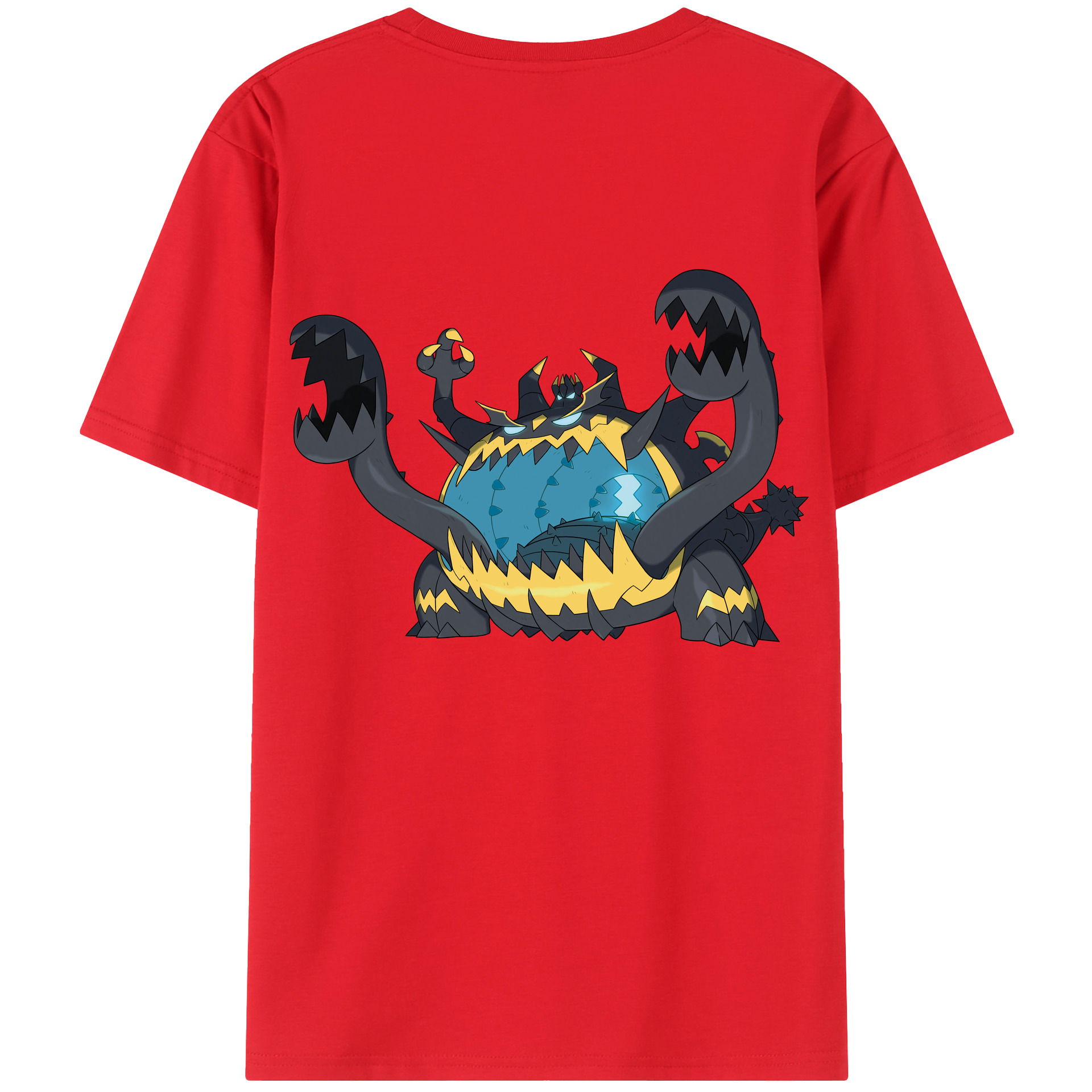 （画像用） ポケットモンスター Pokémon 綿100％ メンズ半袖Tシャツ（バックプリント） 通気性