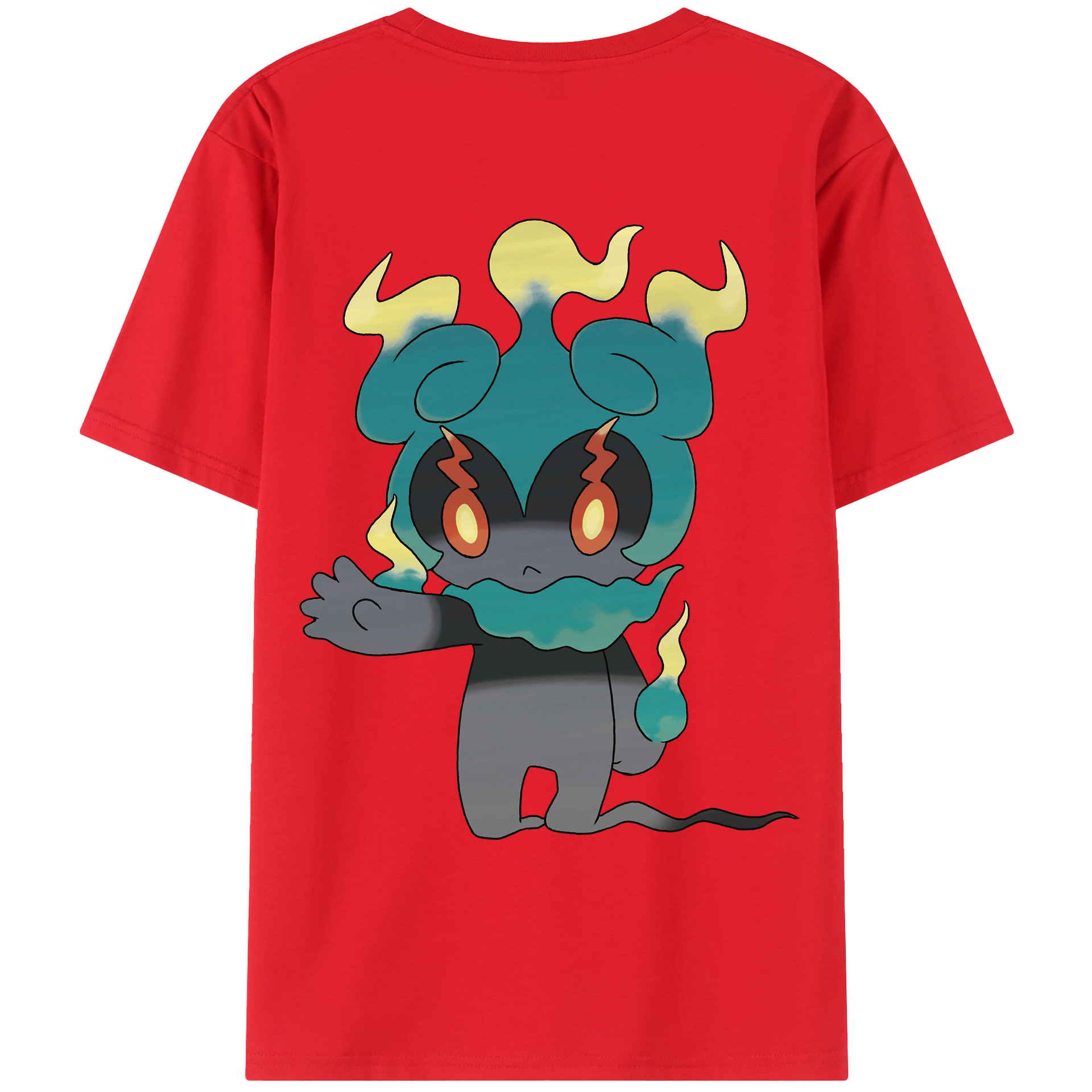 （画像用） ポケットモンスター Pokémon 綿100％ メンズ半袖Tシャツ（バックプリント） 通気性