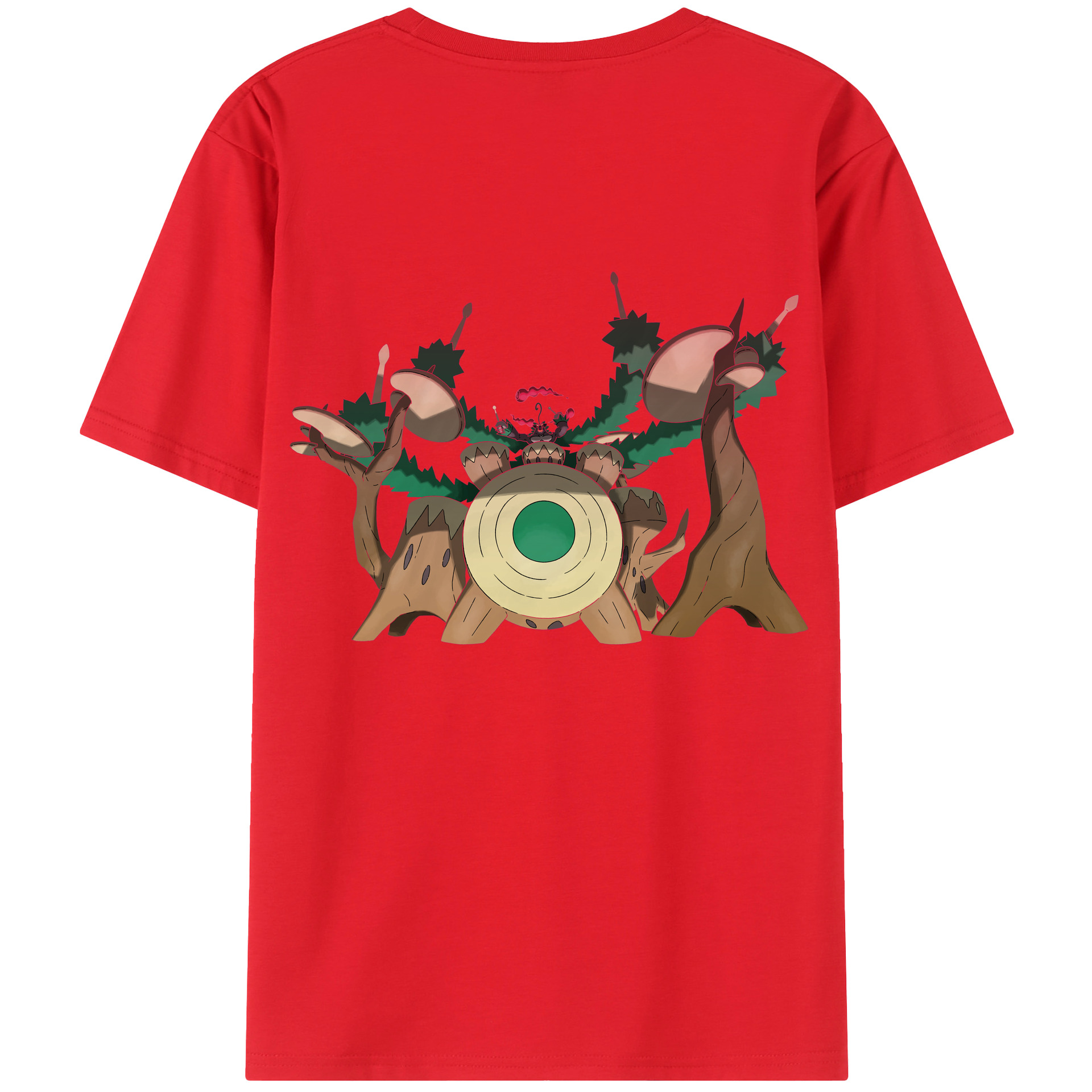 （画像用） ポケットモンスター Pokémon 綿100％ メンズ半袖Tシャツ（バックプリント） 通気性