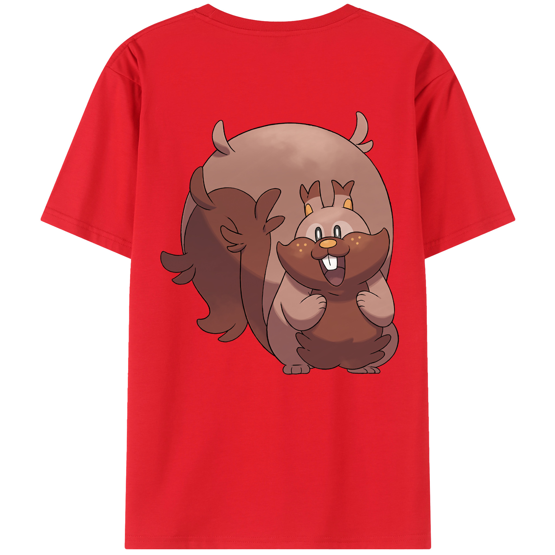 （画像用） ポケットモンスター Pokémon 綿100％ メンズ半袖Tシャツ（バックプリント） 通気性