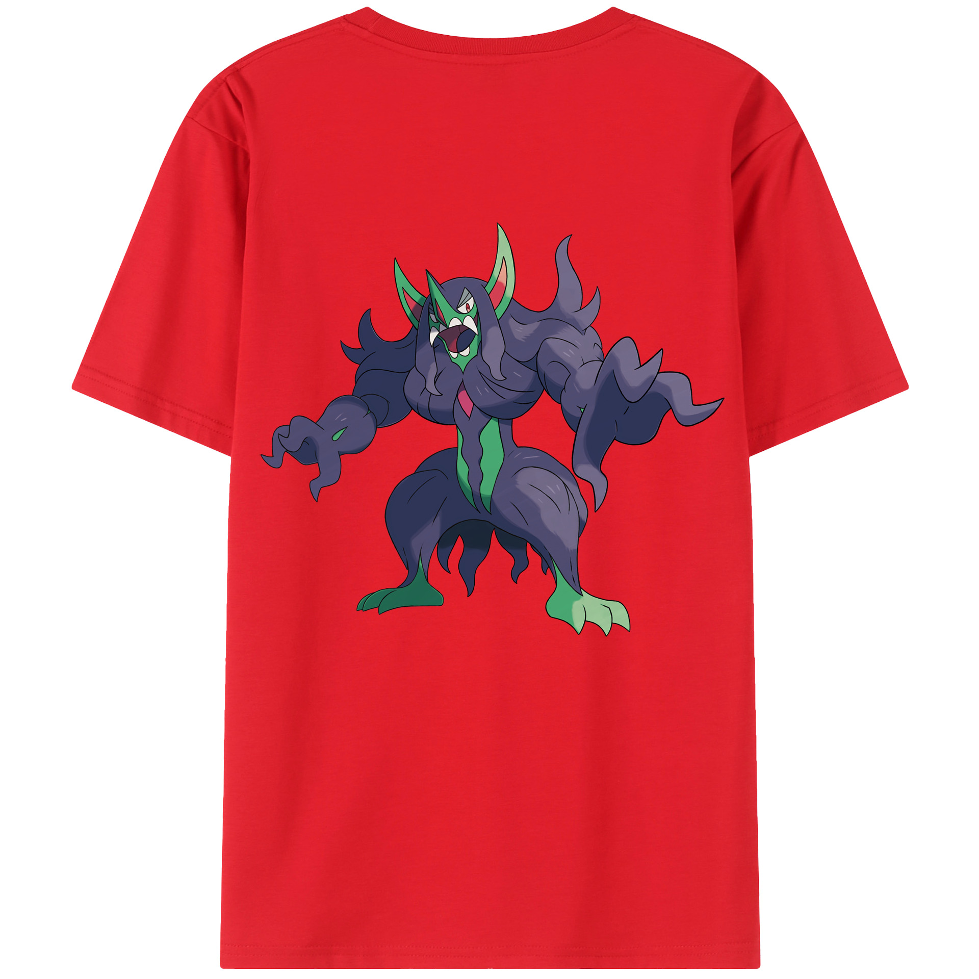 （画像用） ポケットモンスター Pokémon 綿100％ メンズ半袖Tシャツ（バックプリント） 通気性