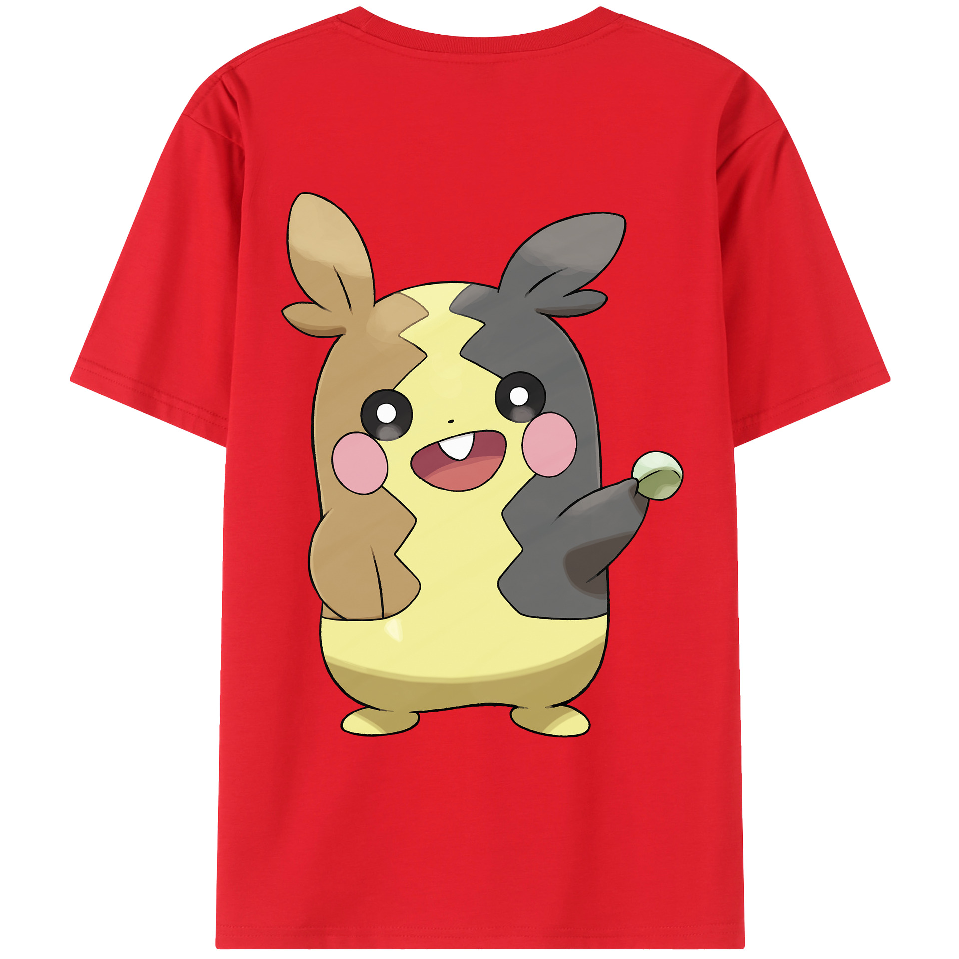（画像用） ポケットモンスター Pokémon 綿100％ メンズ半袖Tシャツ（バックプリント） 通気性