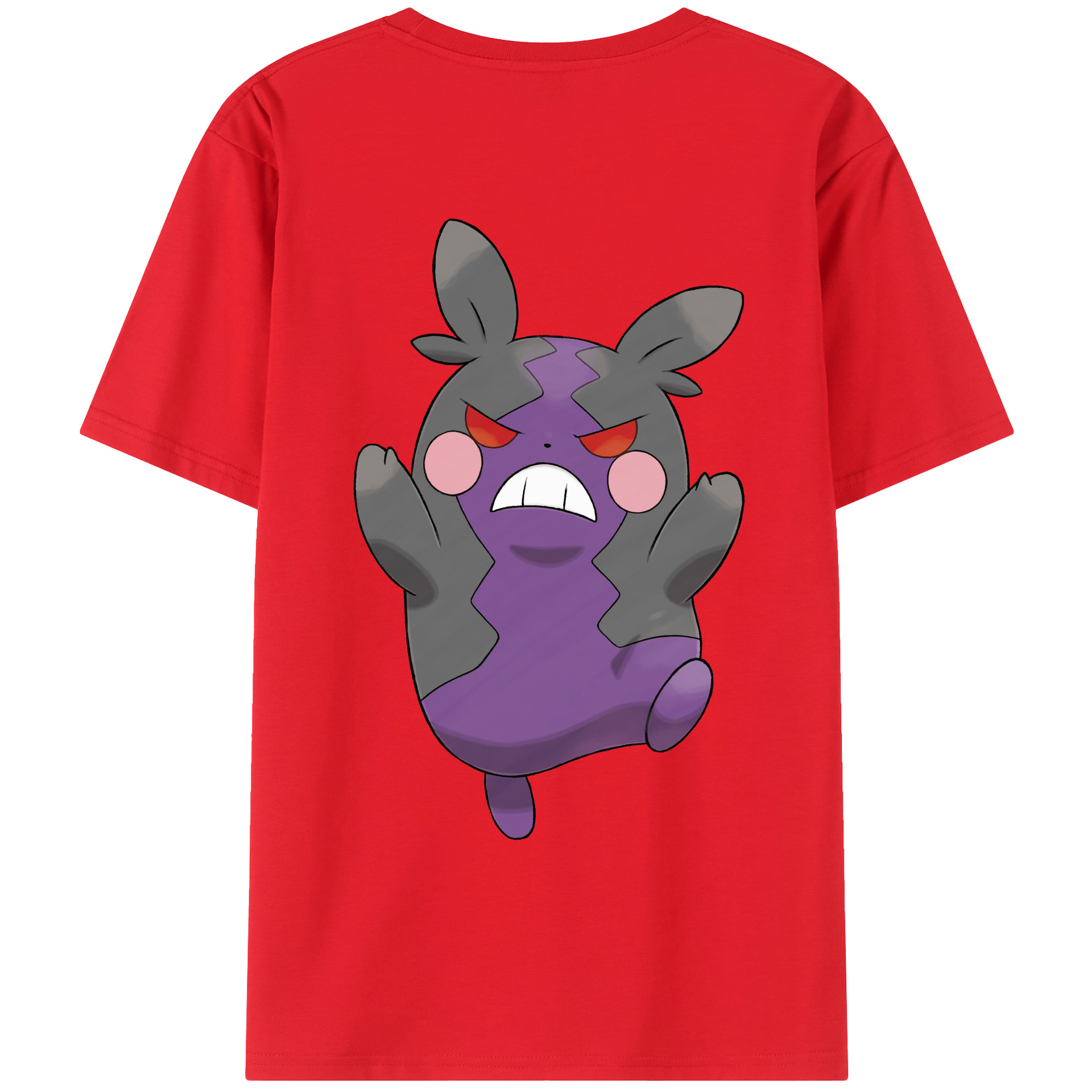 （画像用） ポケットモンスター Pokémon 綿100％ メンズ半袖Tシャツ（バックプリント） 通気性