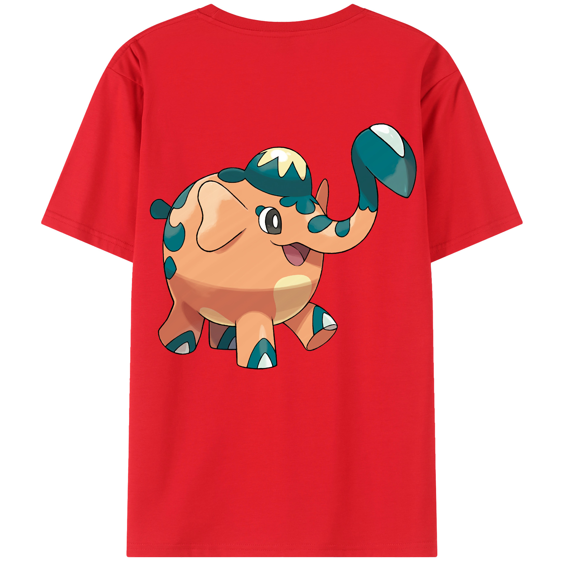（画像用） ポケットモンスター Pokémon 綿100％ メンズ半袖Tシャツ（バックプリント） 通気性