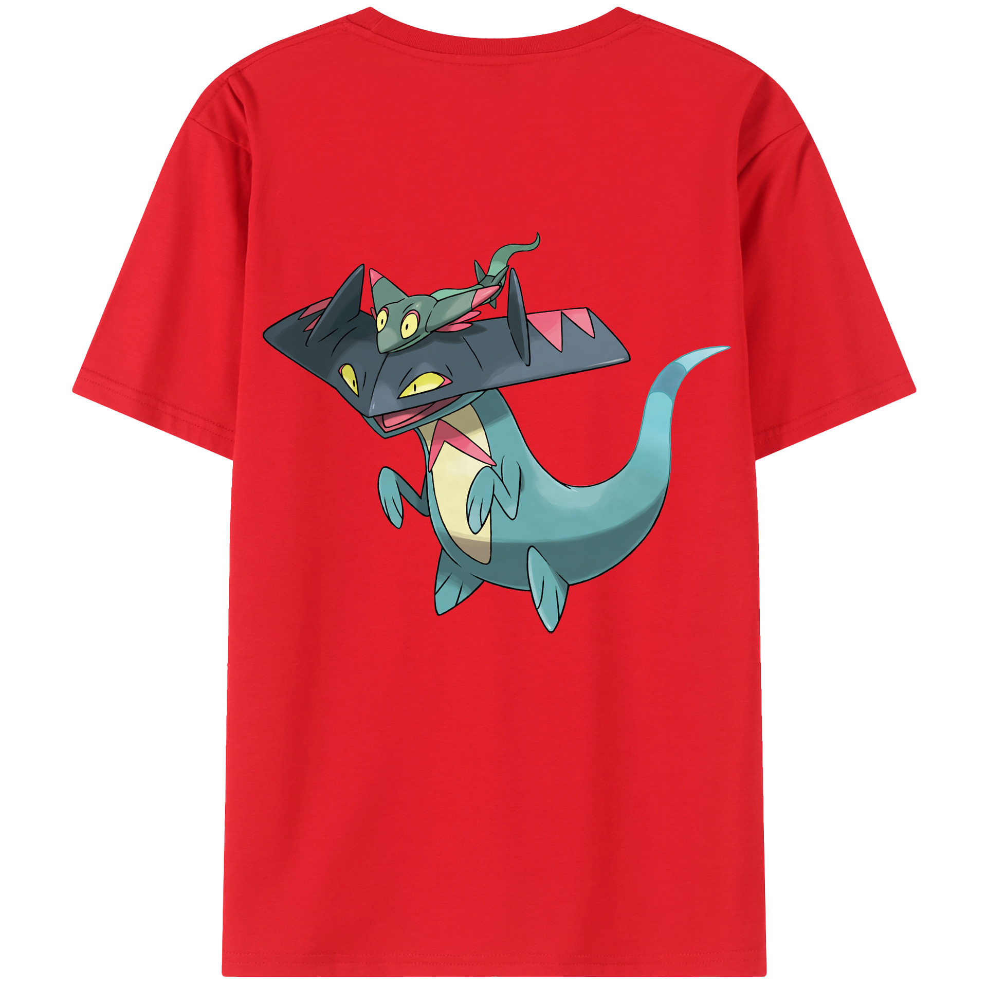 （画像用） ポケットモンスター Pokémon 綿100％ メンズ半袖Tシャツ（バックプリント） 通気性