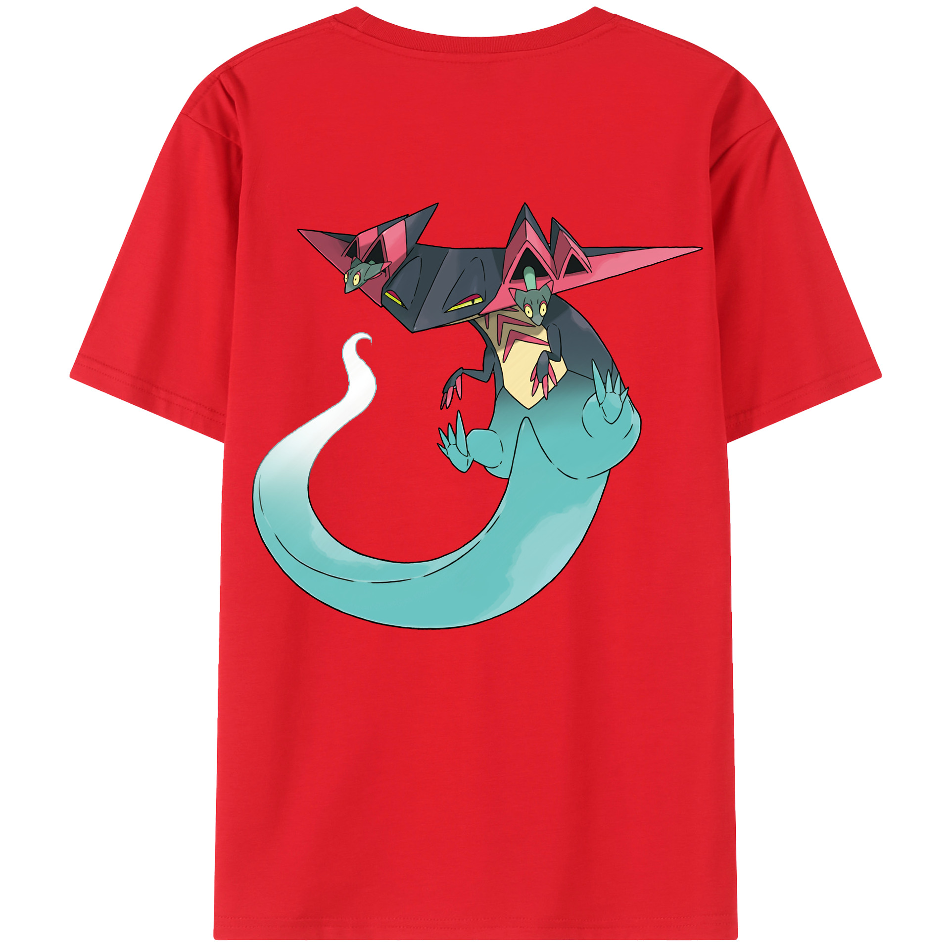 （画像用） ポケットモンスター Pokémon 綿100％ メンズ半袖Tシャツ（バックプリント） 通気性