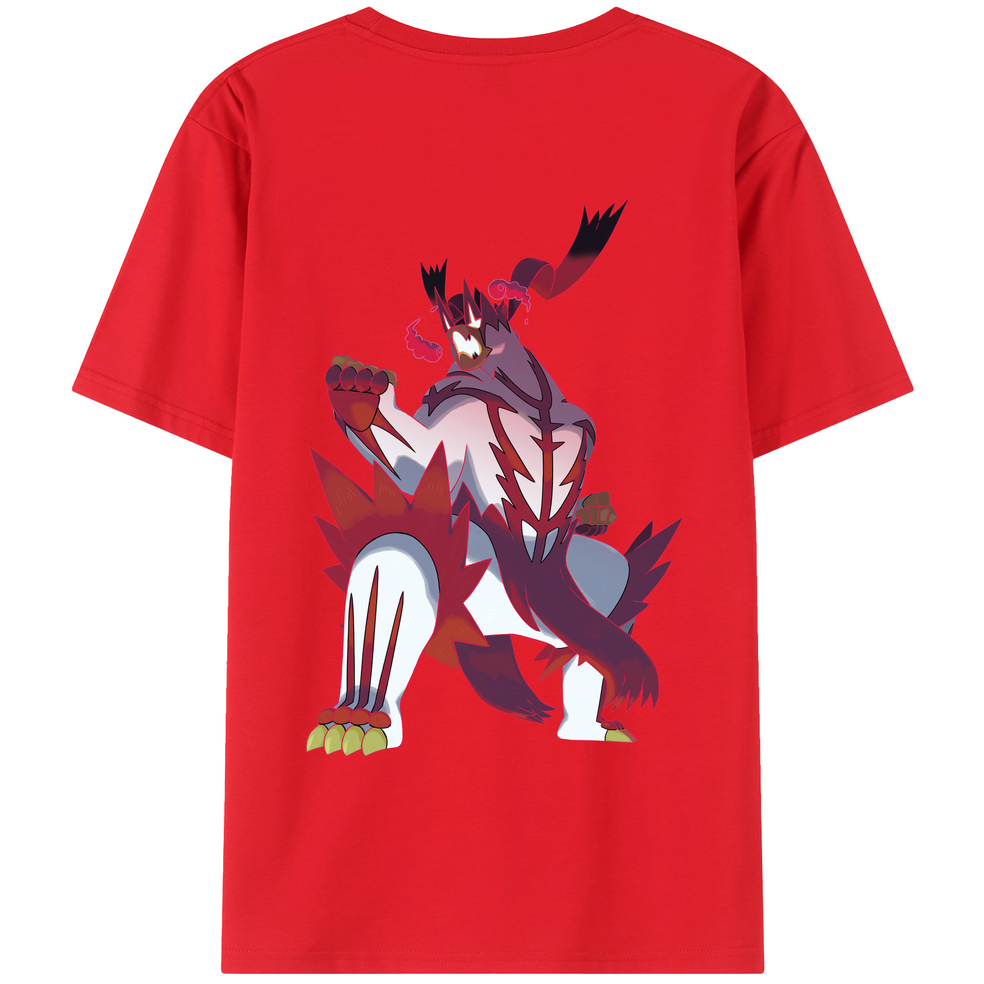 （画像用） ポケットモンスター Pokémon 綿100％ メンズ半袖Tシャツ（バックプリント） 通気性