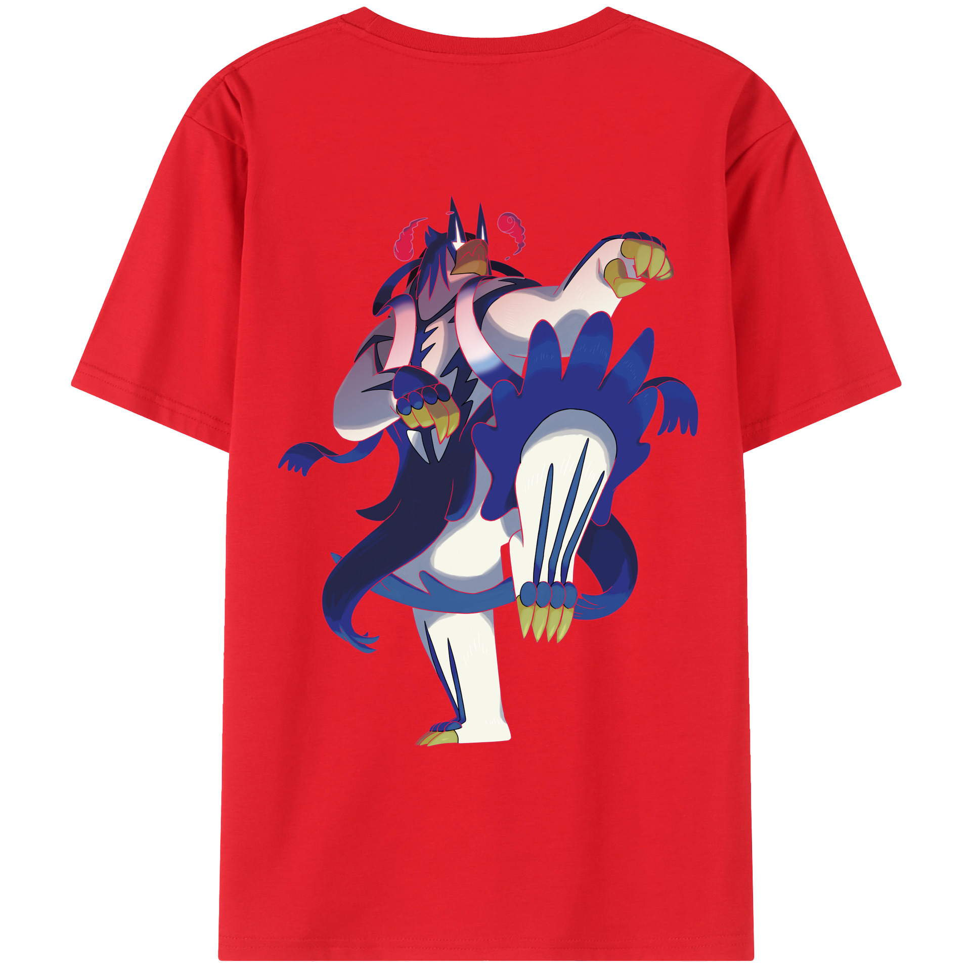 （画像用） ポケットモンスター Pokémon 綿100％ メンズ半袖Tシャツ（バックプリント） 通気性