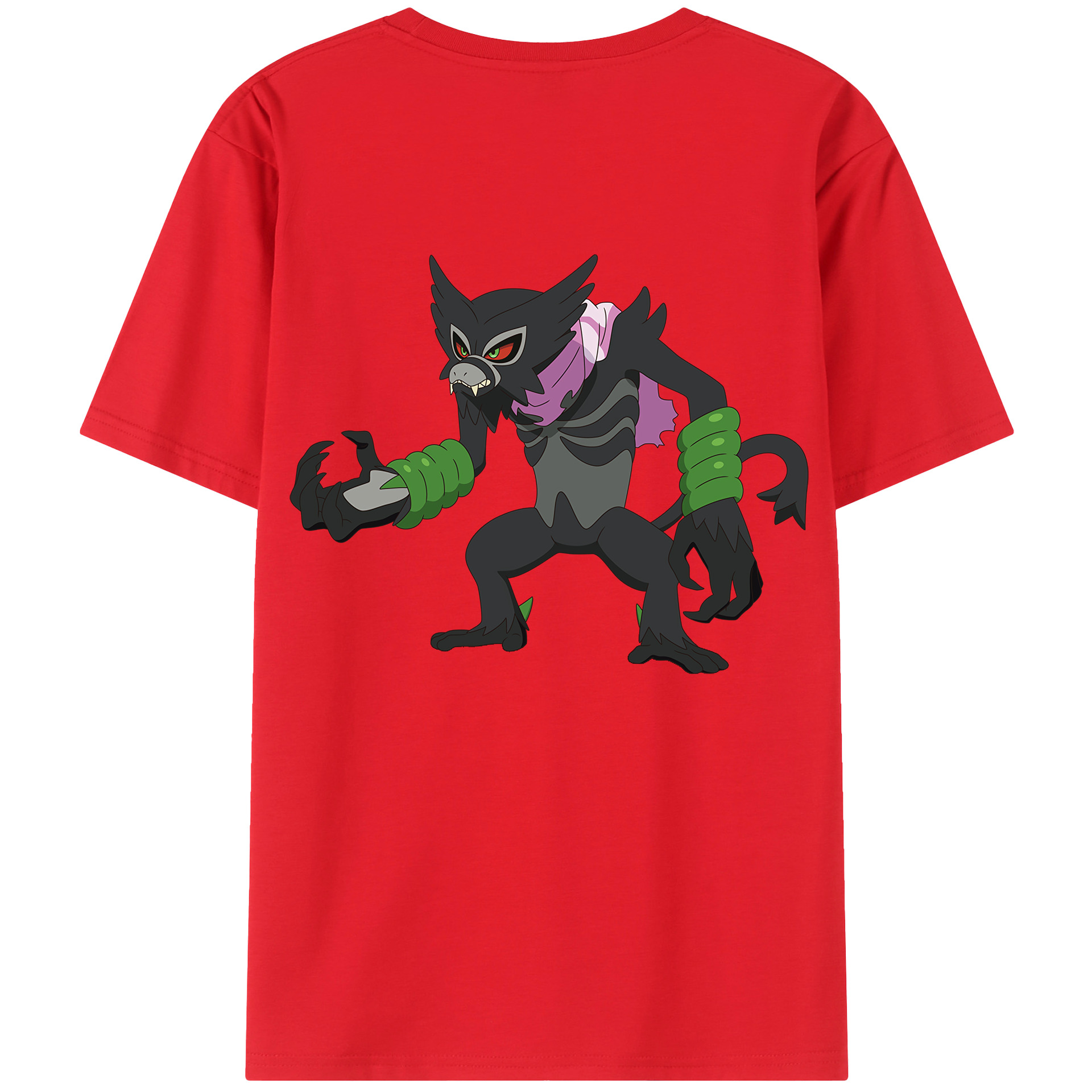 （画像用） ポケットモンスター Pokémon 綿100％ メンズ半袖Tシャツ（バックプリント） 通気性
