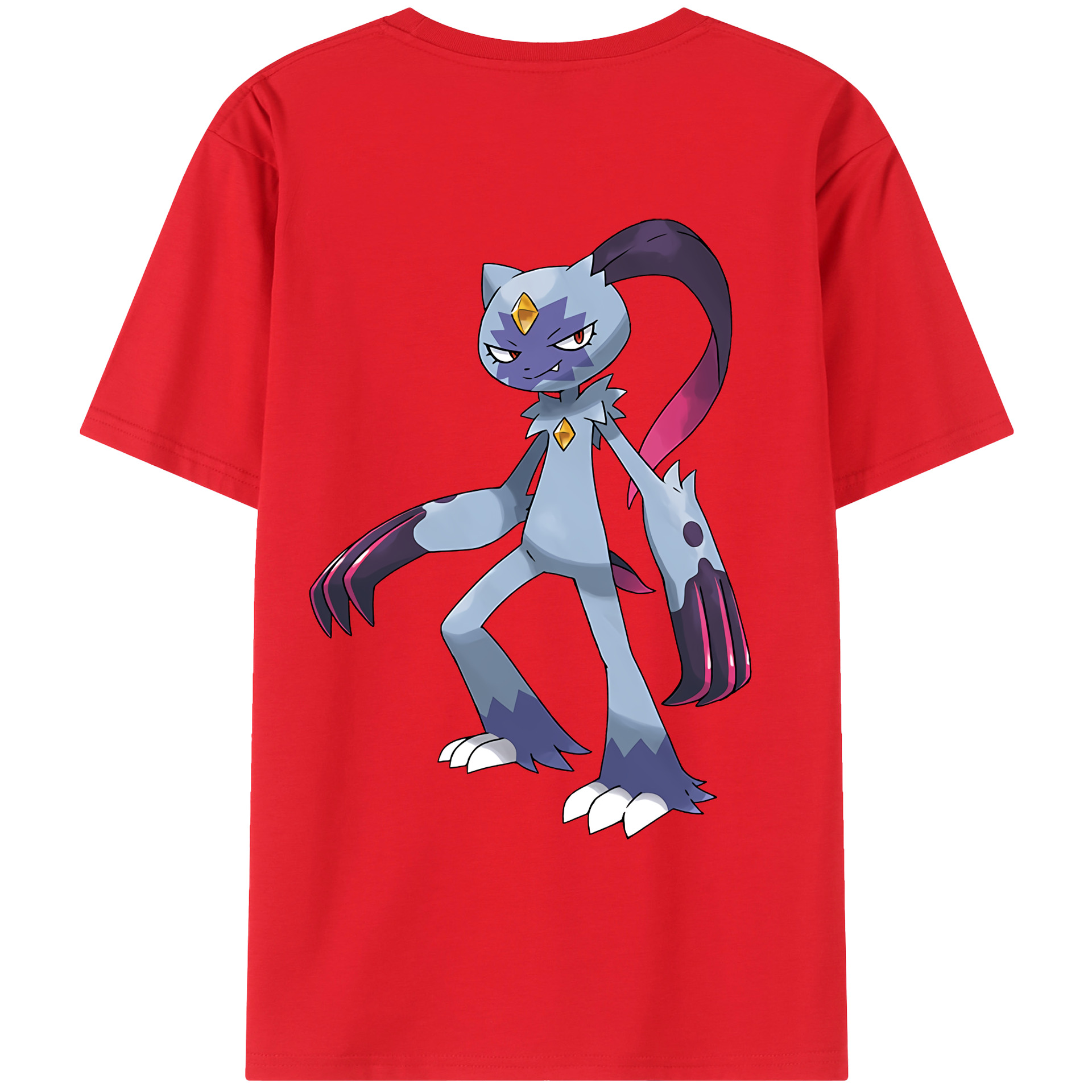 （画像用） ポケットモンスター Pokémon 綿100％ メンズ半袖Tシャツ（バックプリント） 通気性
