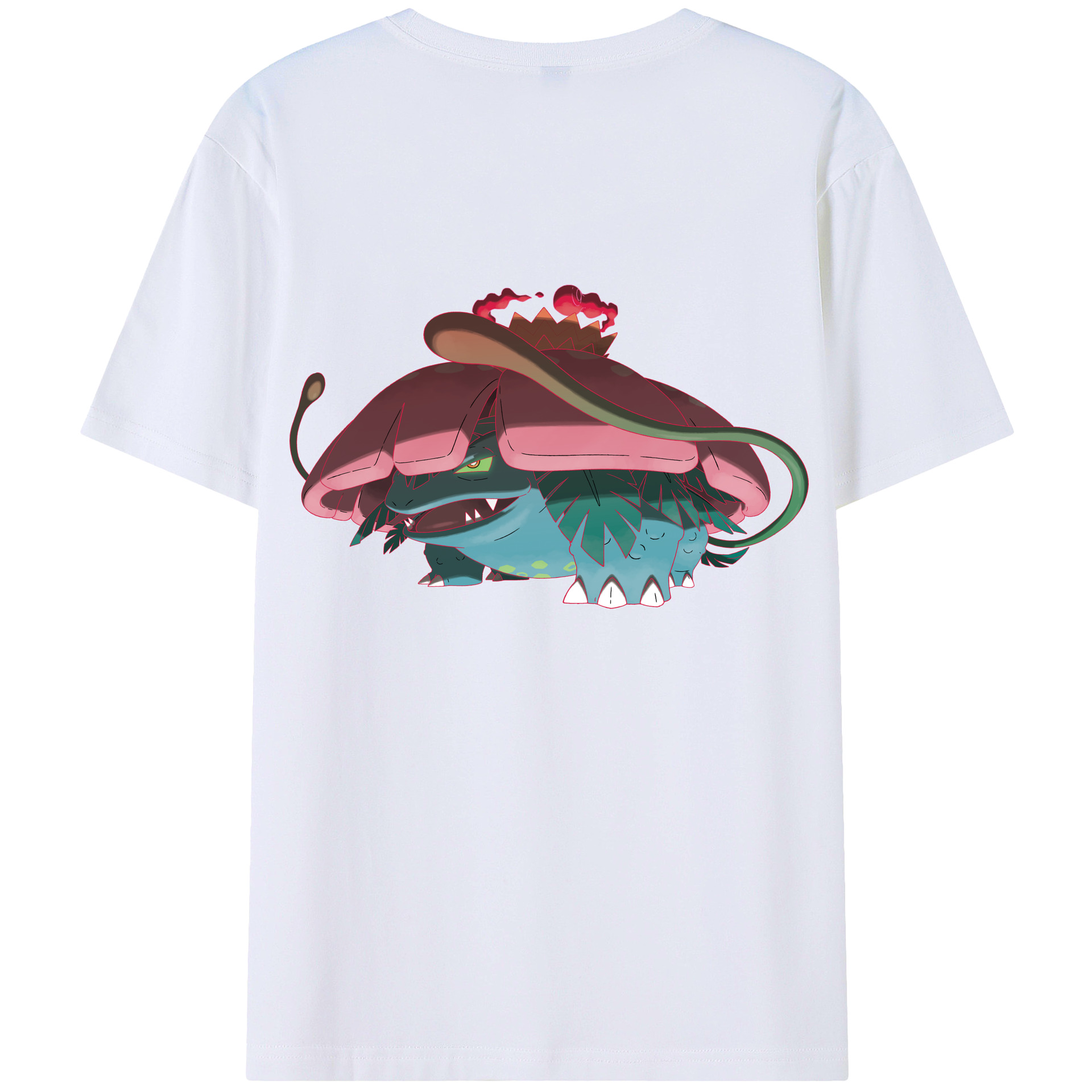 （画像用） ポケットモンスター Pokémon 綿100％ メンズ半袖Tシャツ（バックプリント） 通気性