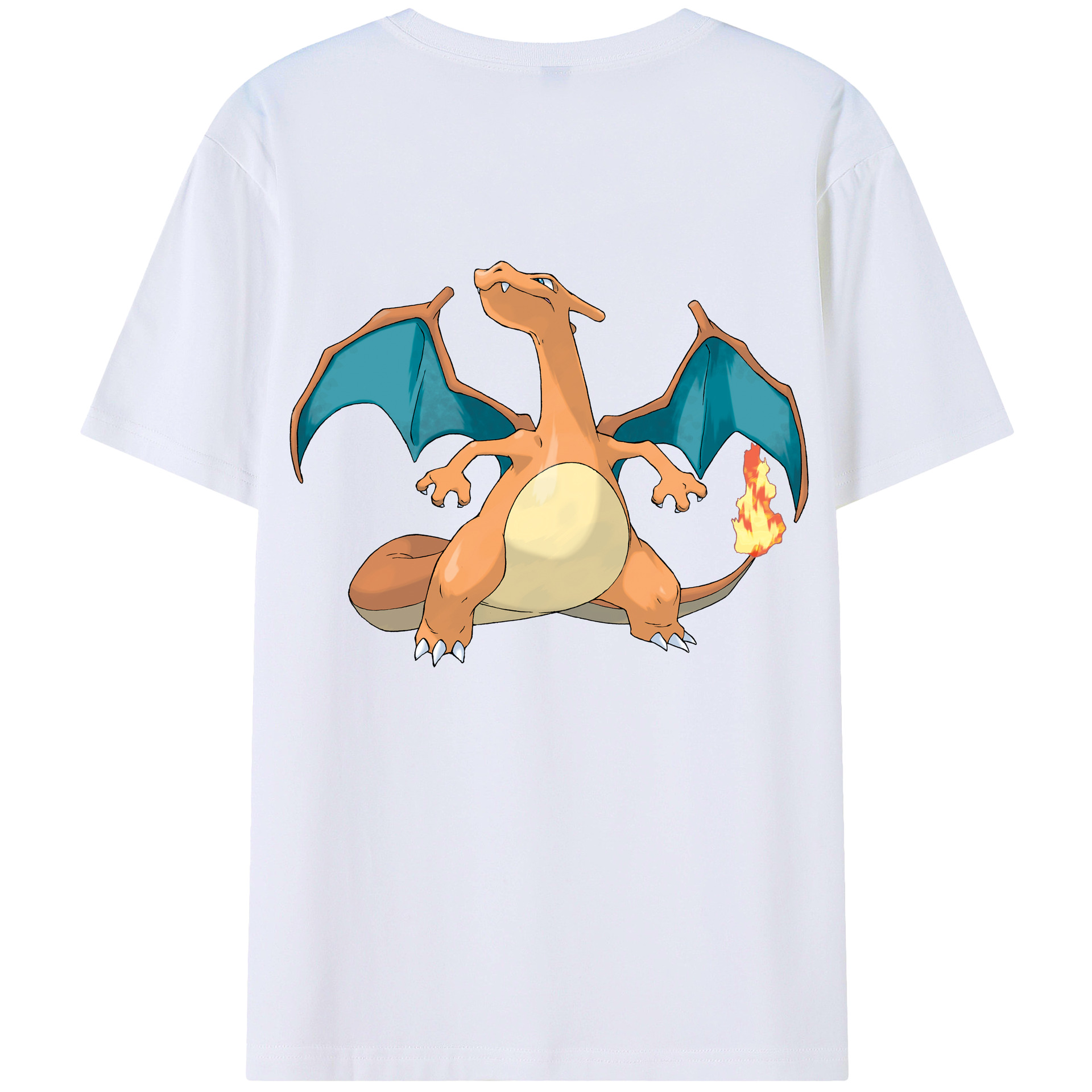 （画像用） ポケットモンスター Pokémon 綿100％ メンズ半袖Tシャツ（バックプリント） 通気性