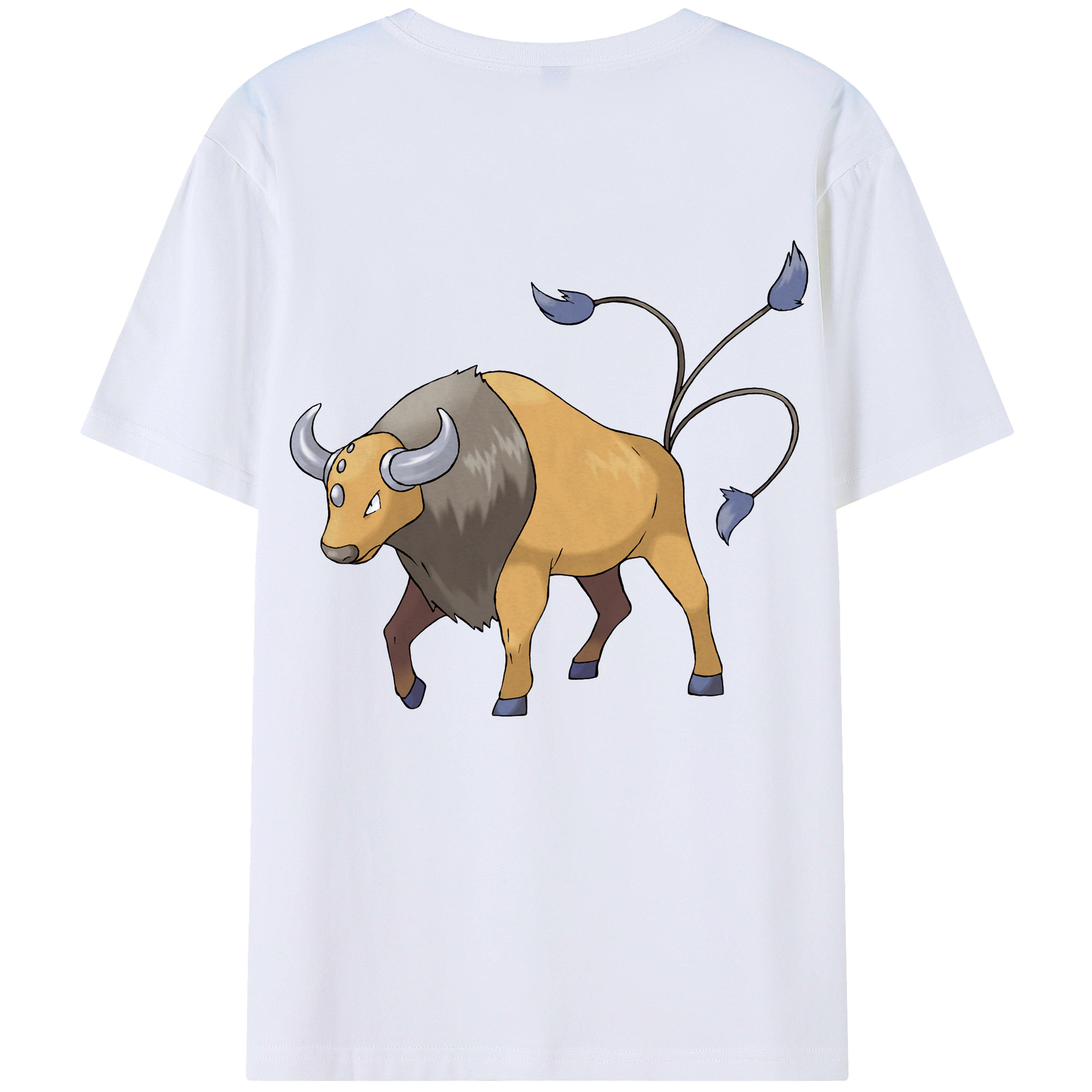 （画像用） ポケットモンスター Pokémon 綿100％ メンズ半袖Tシャツ（バックプリント） 通気性