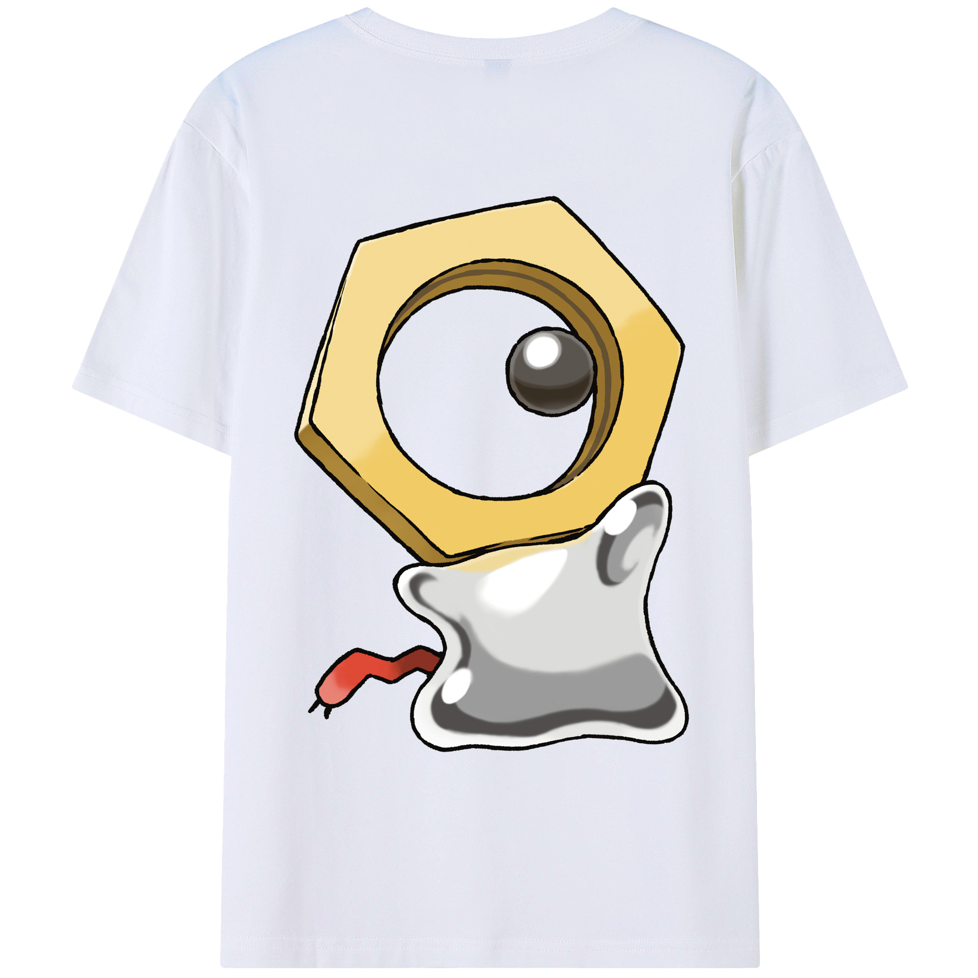 （画像用） ポケットモンスター Pokémon 綿100％ メンズ半袖Tシャツ（バックプリント） 通気性