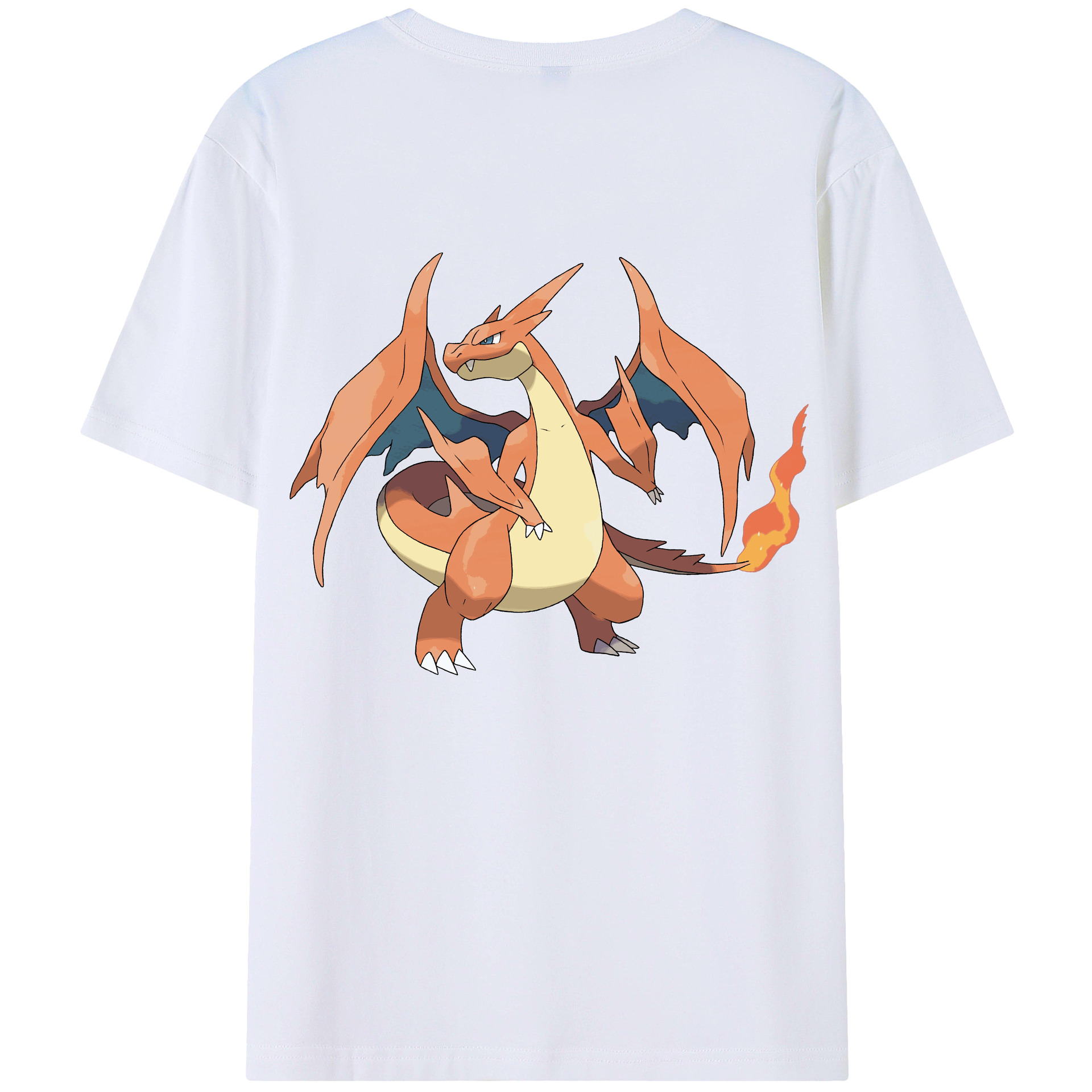 （画像用） ポケットモンスター Pokémon 綿100％ メンズ半袖Tシャツ（バックプリント） 通気性