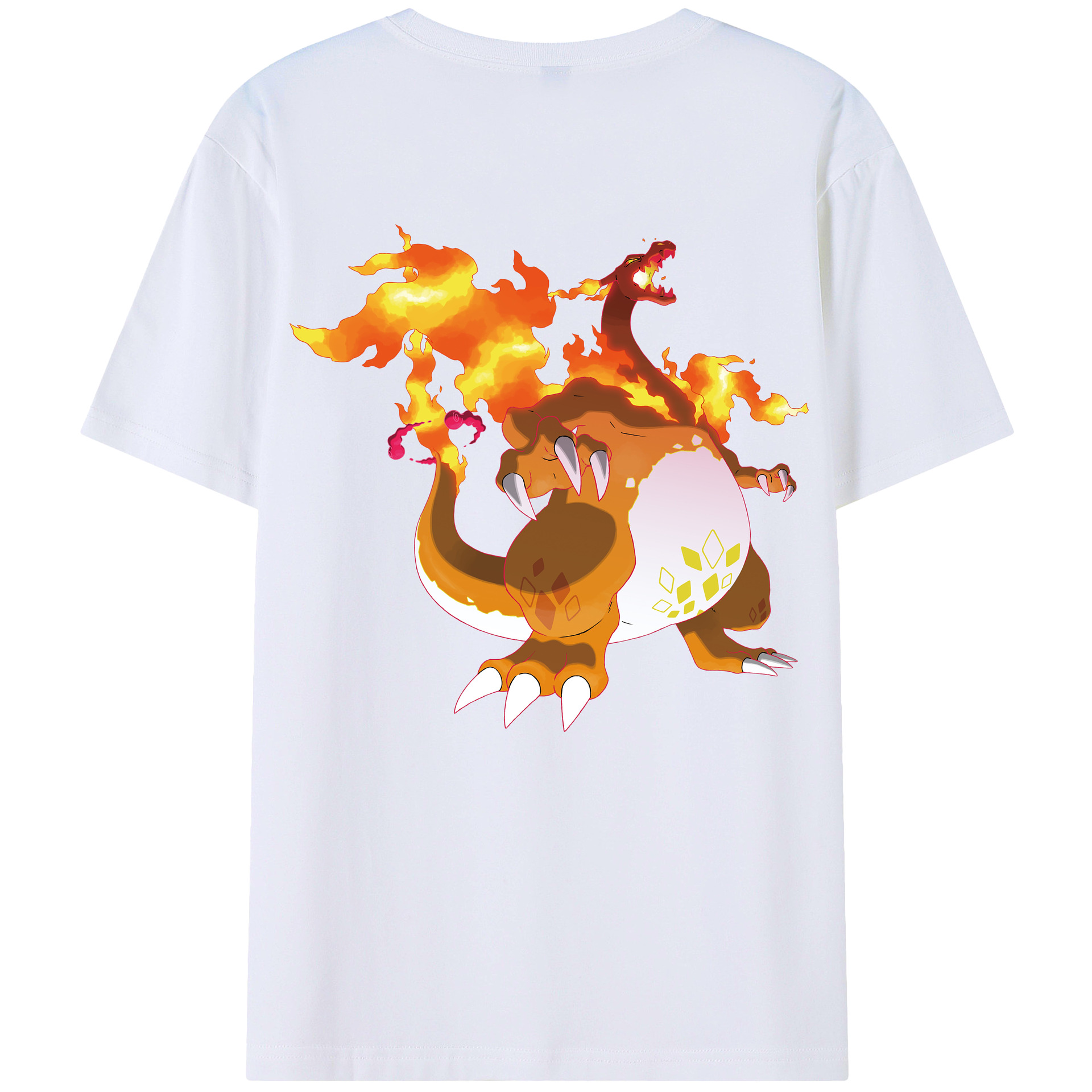 （画像用） ポケットモンスター Pokémon 綿100％ メンズ半袖Tシャツ（バックプリント） 通気性