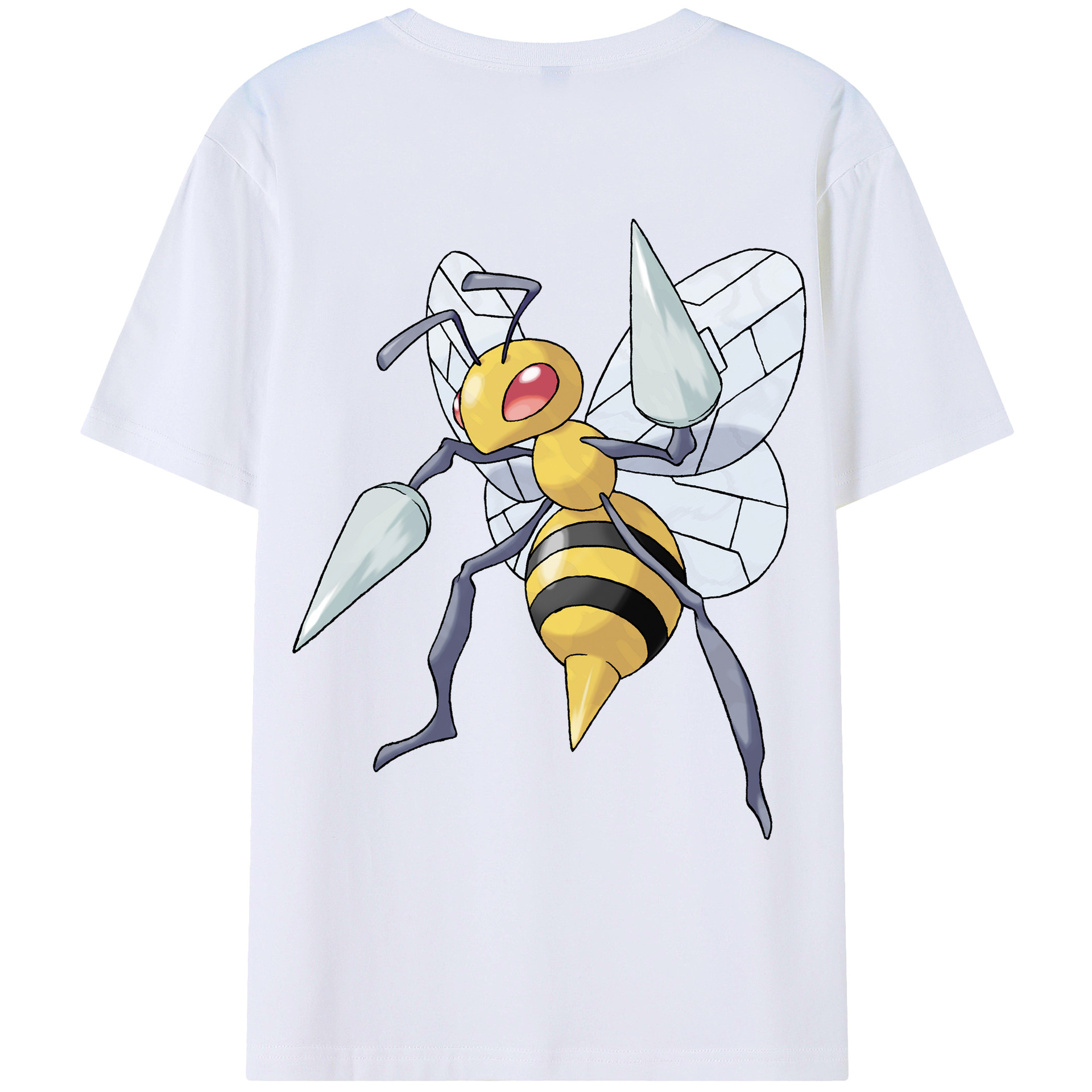 （画像用） ポケットモンスター Pokémon 綿100％ メンズ半袖Tシャツ（バックプリント） 通気性