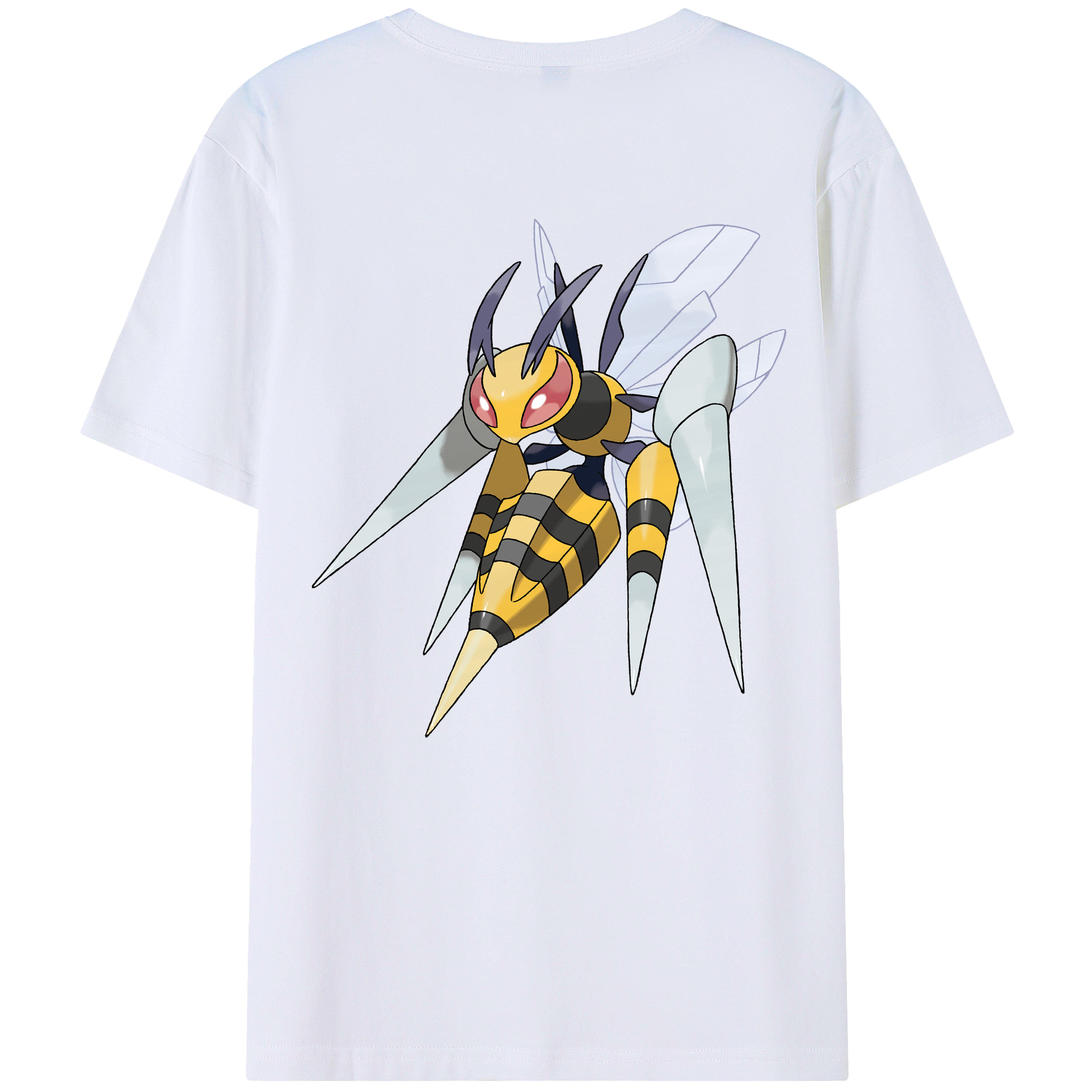 （画像用） ポケットモンスター Pokémon 綿100％ メンズ半袖Tシャツ（バックプリント） 通気性
