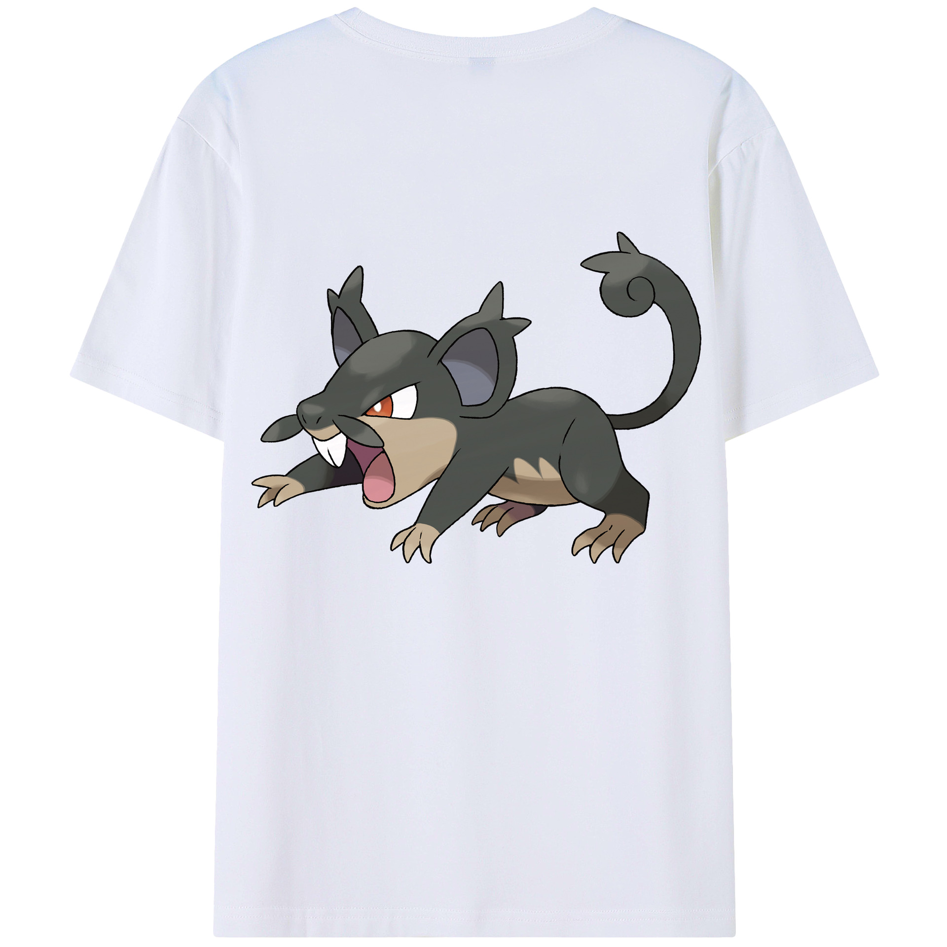 （画像用） ポケットモンスター Pokémon 綿100％ メンズ半袖Tシャツ（バックプリント） 通気性