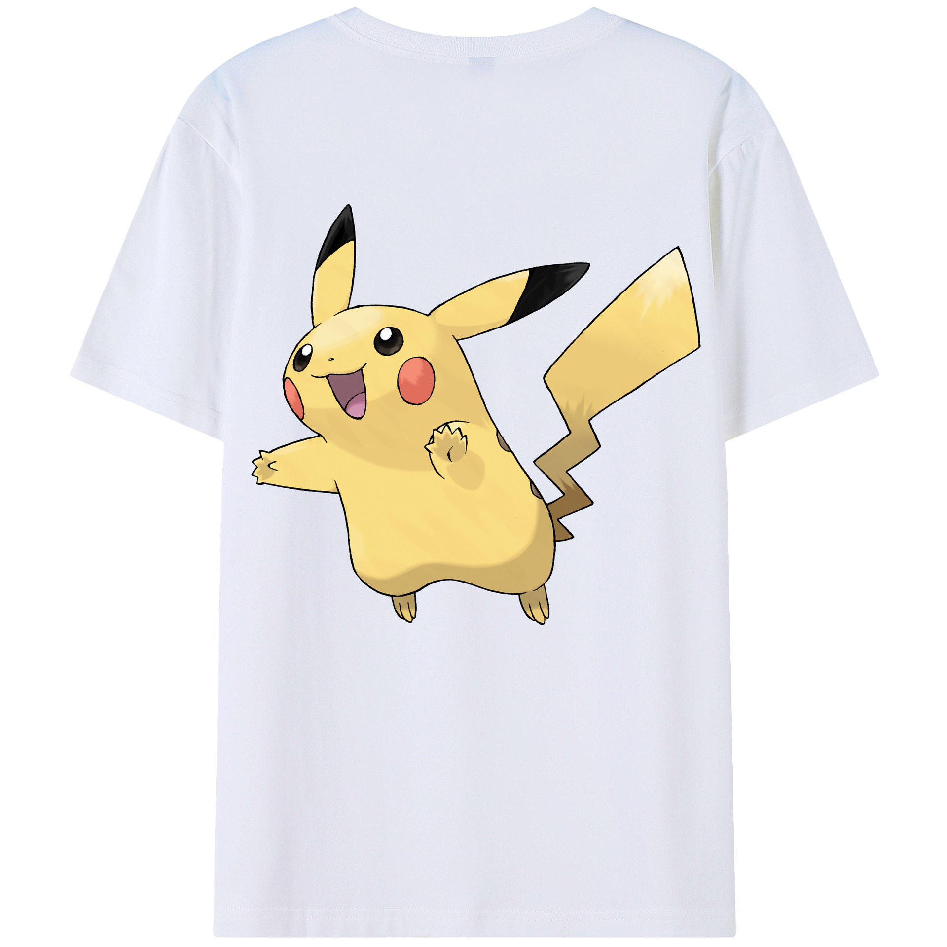 （画像用） ポケットモンスター Pokémon 綿100％ メンズ半袖Tシャツ（バックプリント） 通気性