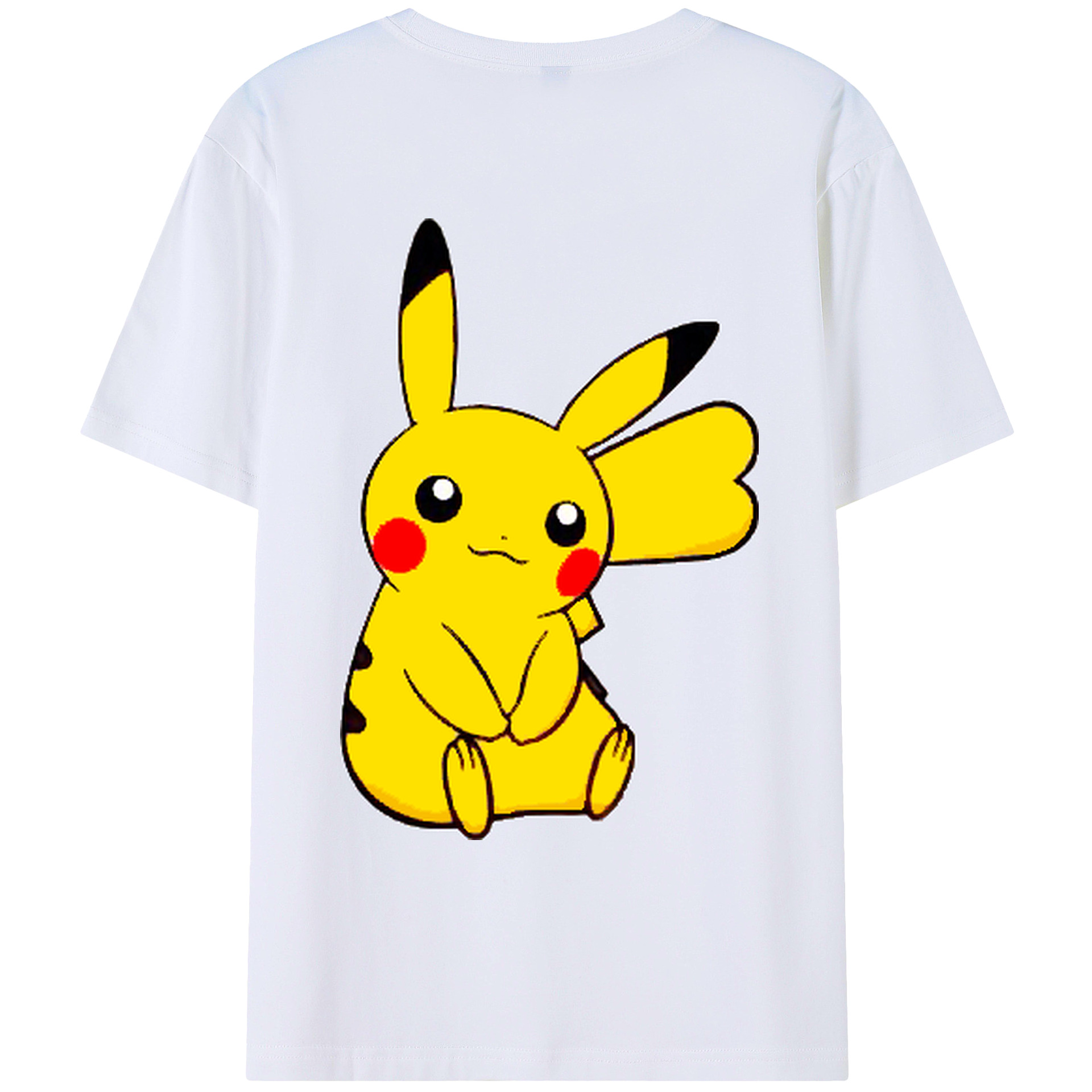 （画像用） ポケットモンスター Pokémon 綿100％ メンズ半袖Tシャツ（バックプリント） 通気性