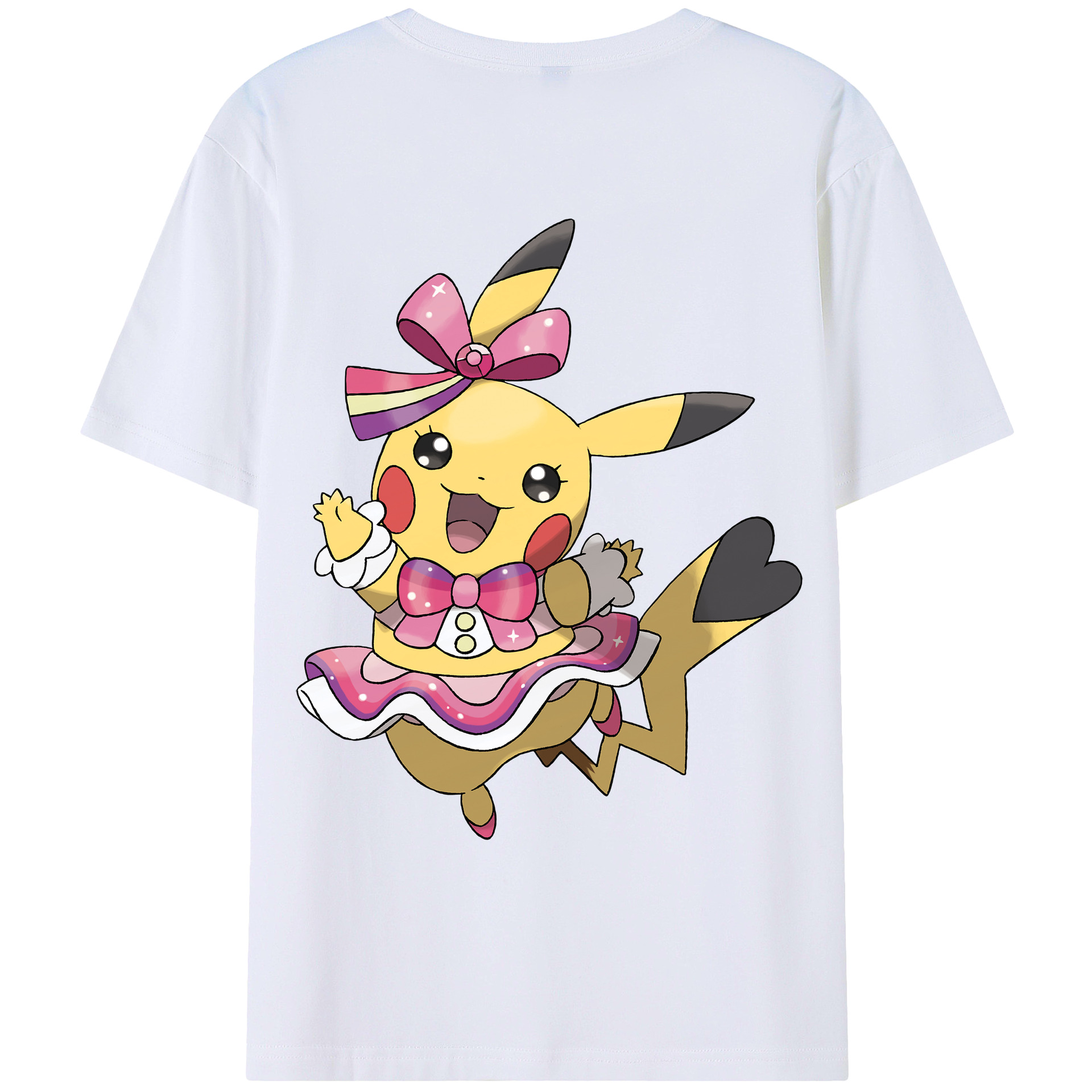 （画像用） ポケットモンスター Pokémon 綿100％ メンズ半袖Tシャツ（バックプリント） 通気性