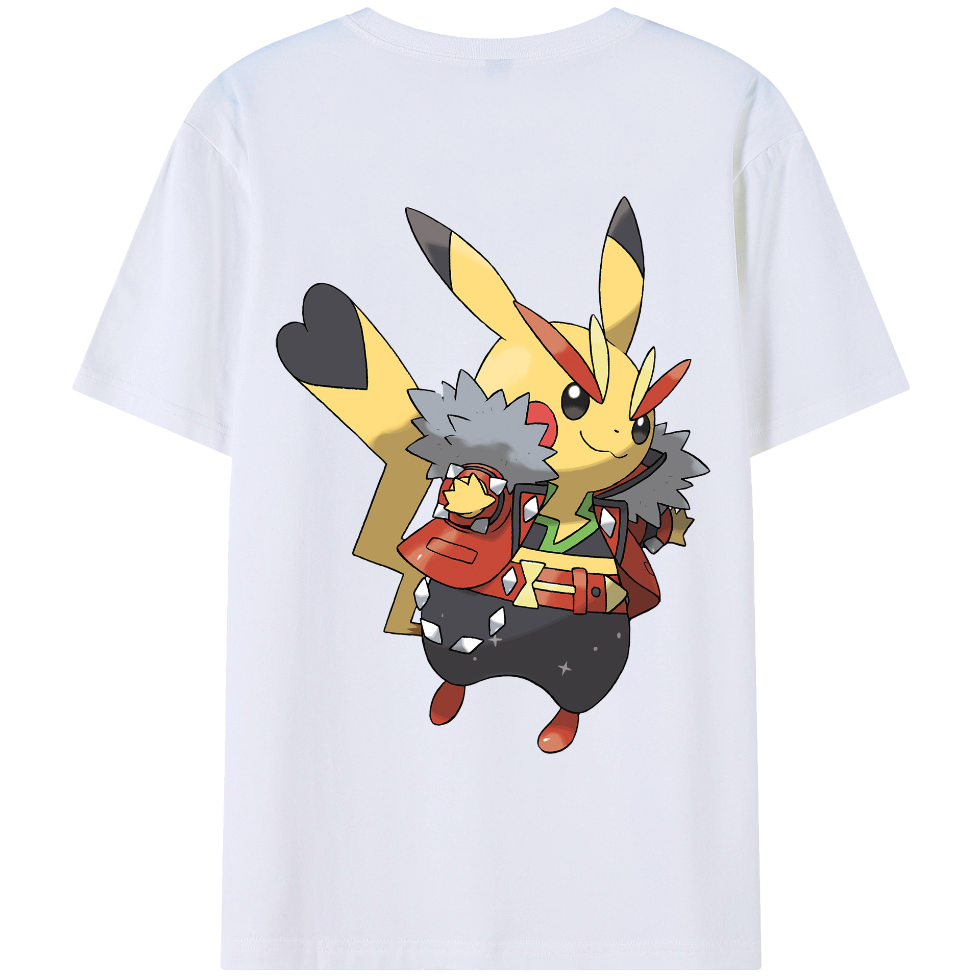 （画像用） ポケットモンスター Pokémon 綿100％ メンズ半袖Tシャツ（バックプリント） 通気性