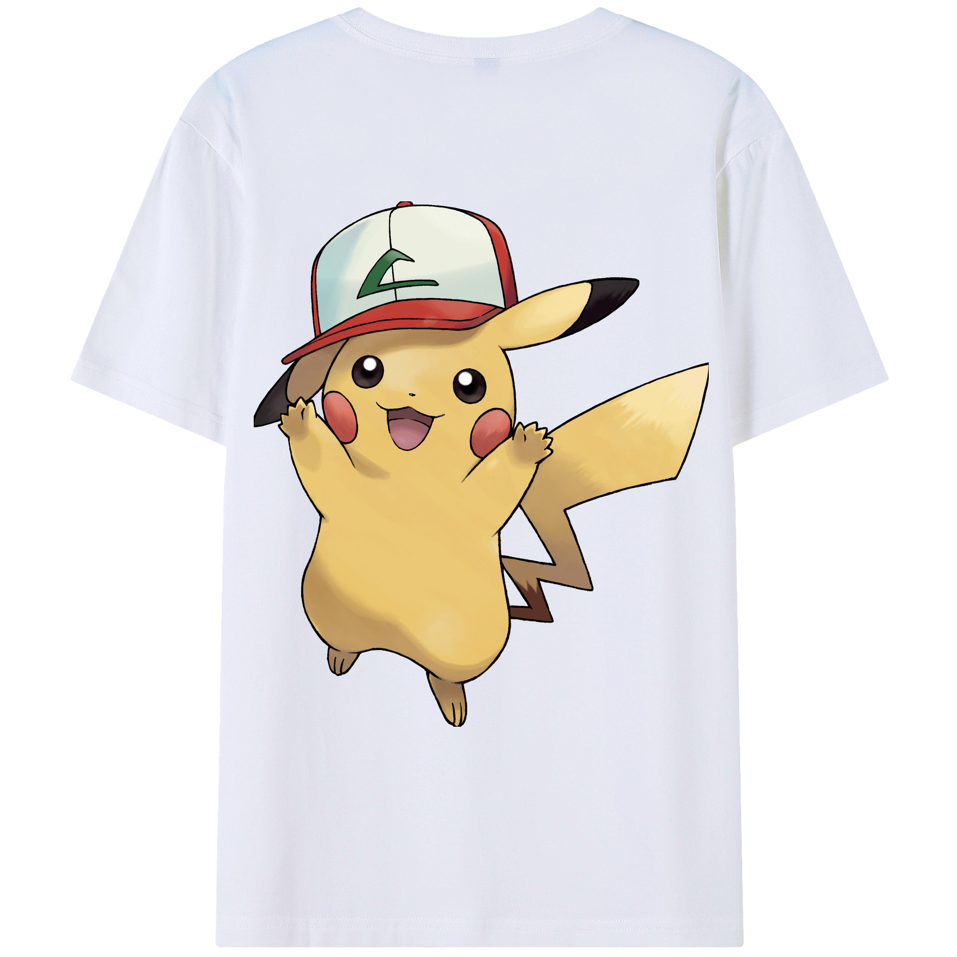 （画像用） ポケットモンスター Pokémon 綿100％ メンズ半袖Tシャツ（バックプリント） 通気性