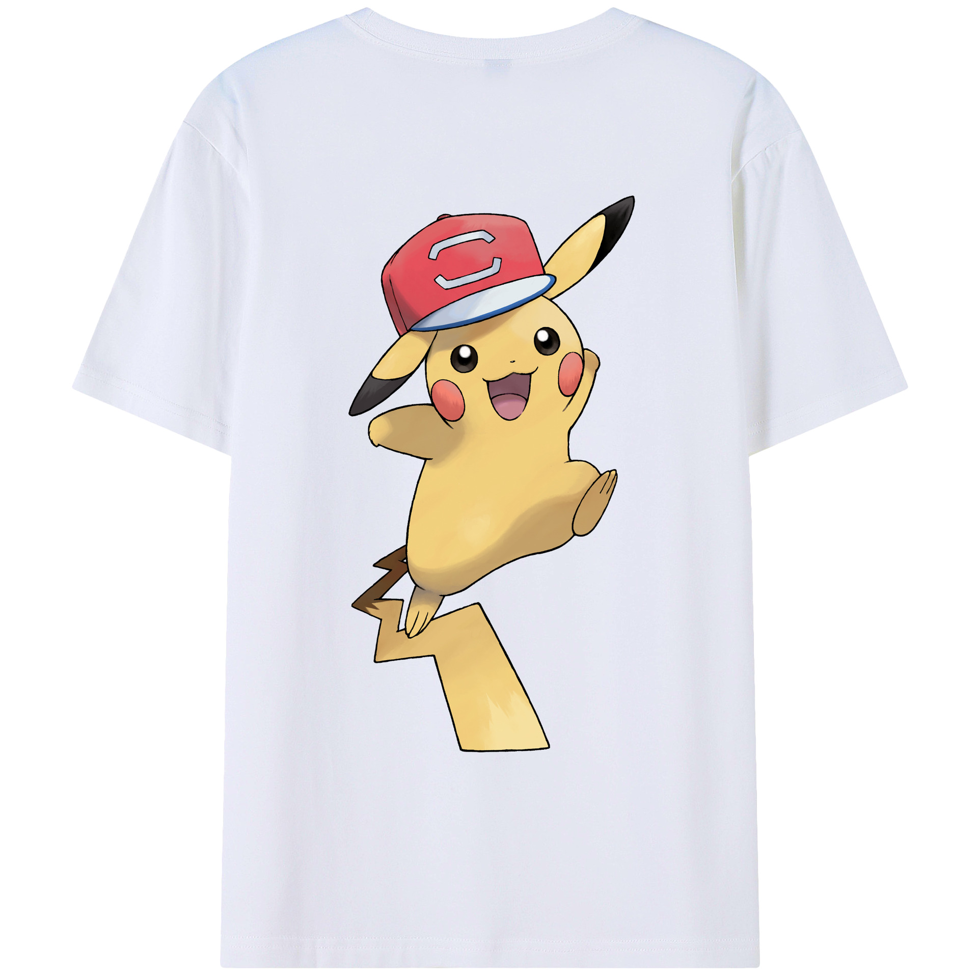 （画像用） ポケットモンスター Pokémon 綿100％ メンズ半袖Tシャツ（バックプリント） 通気性