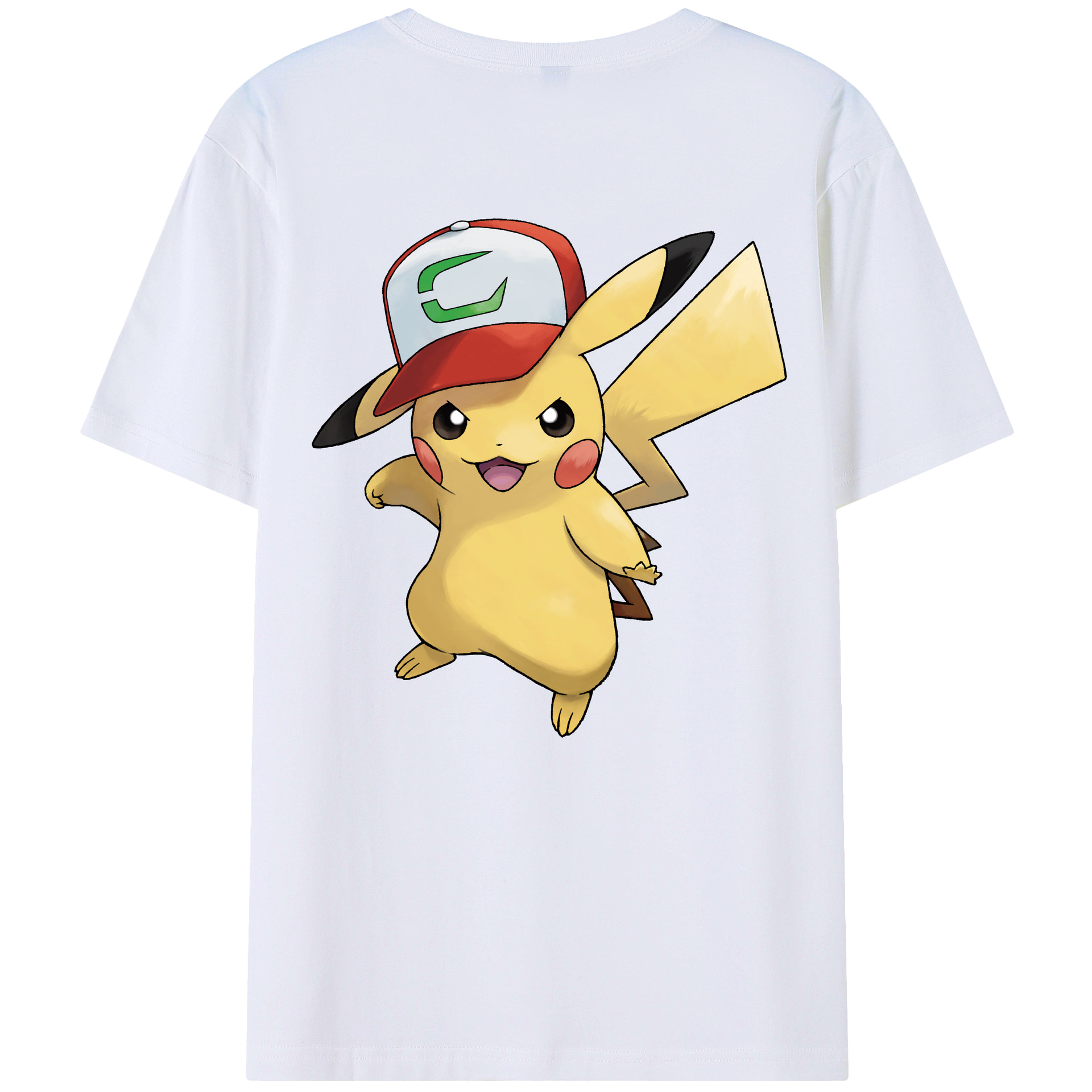 （画像用） ポケットモンスター Pokémon 綿100％ メンズ半袖Tシャツ（バックプリント） 通気性
