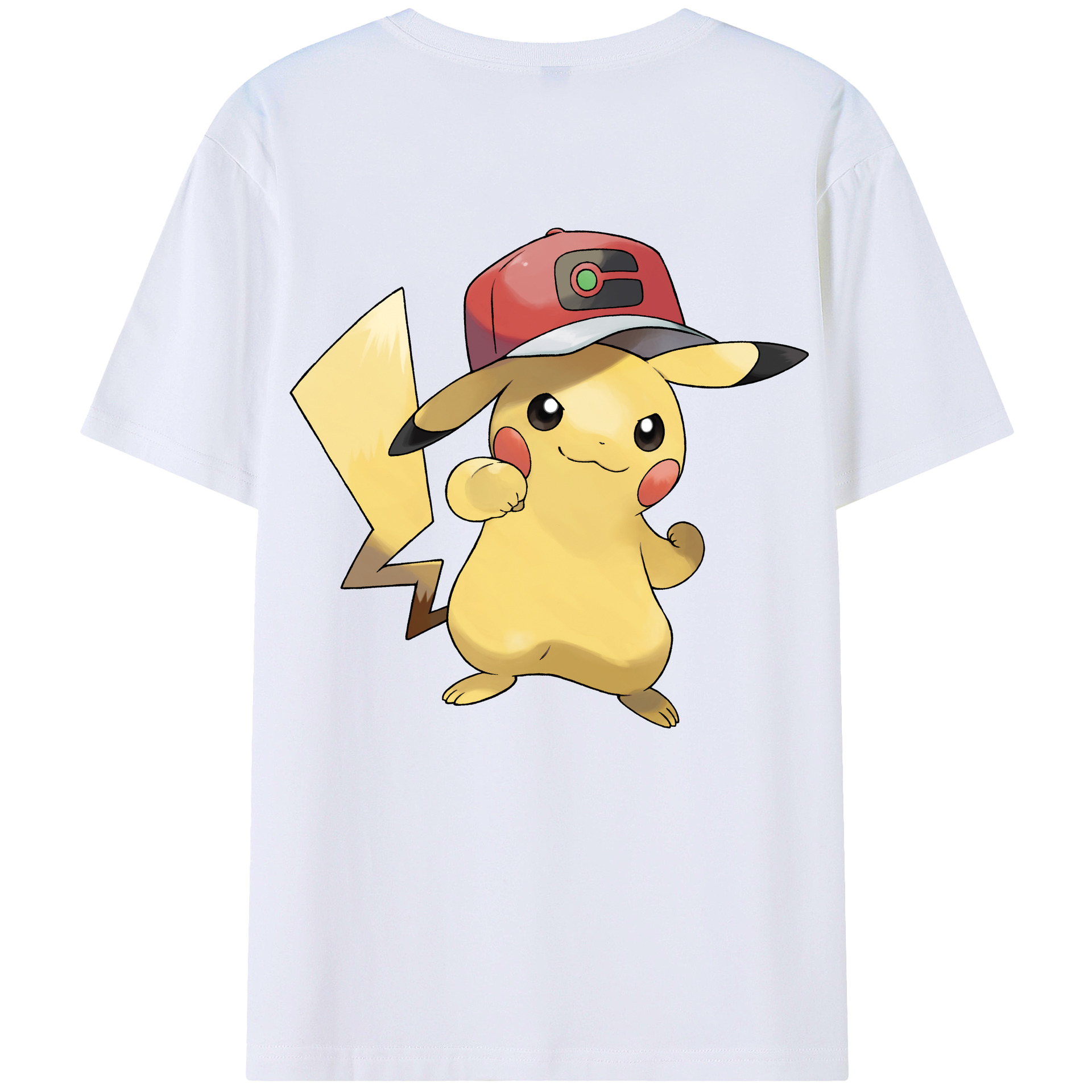 （画像用） ポケットモンスター Pokémon 綿100％ メンズ半袖Tシャツ（バックプリント） 通気性