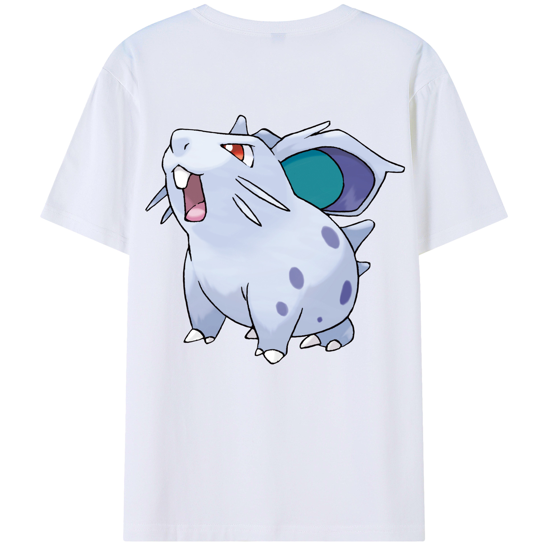 （画像用） ポケットモンスター Pokémon 綿100％ メンズ半袖Tシャツ（バックプリント） 通気性