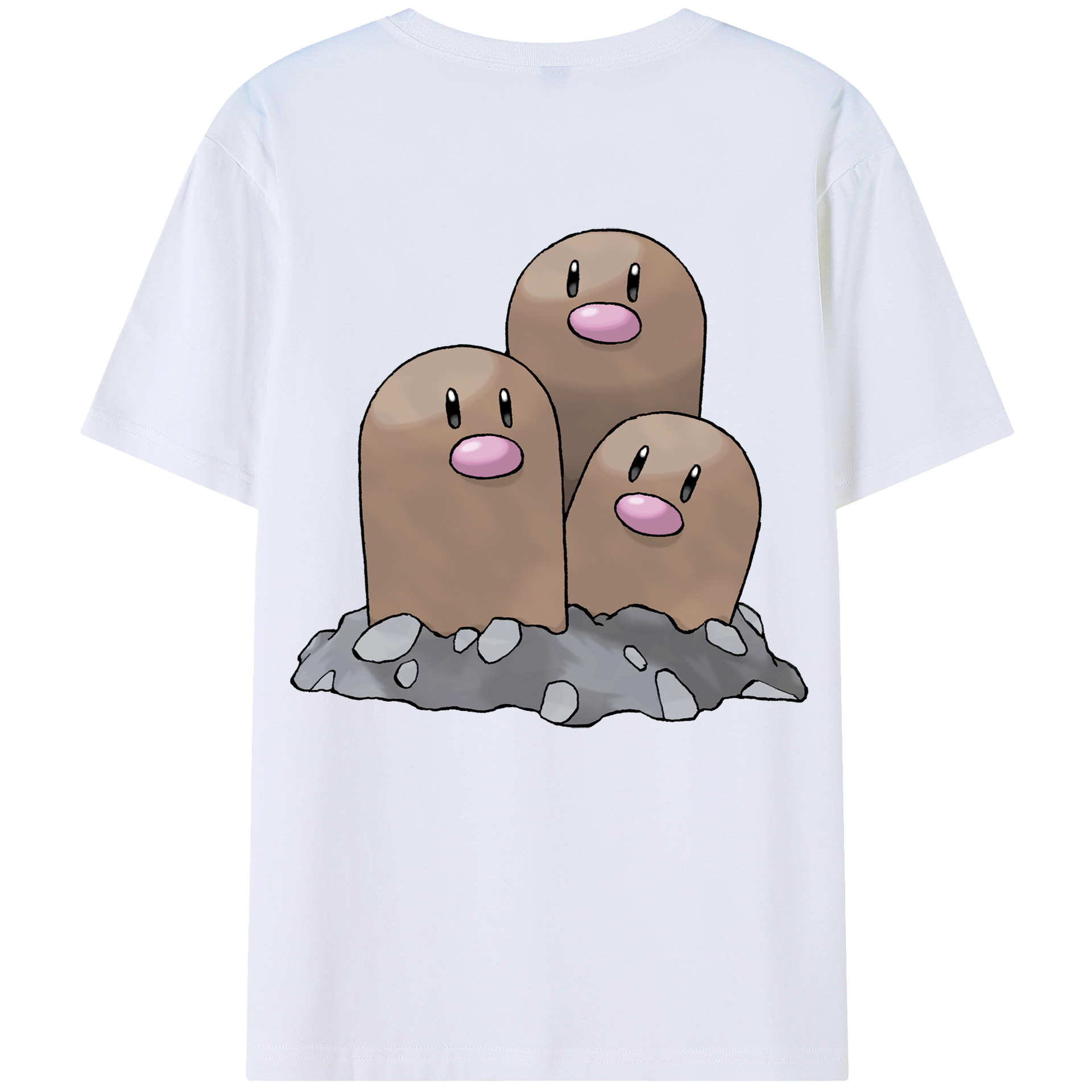 （画像用） ポケットモンスター Pokémon 綿100％ メンズ半袖Tシャツ（バックプリント） 通気性