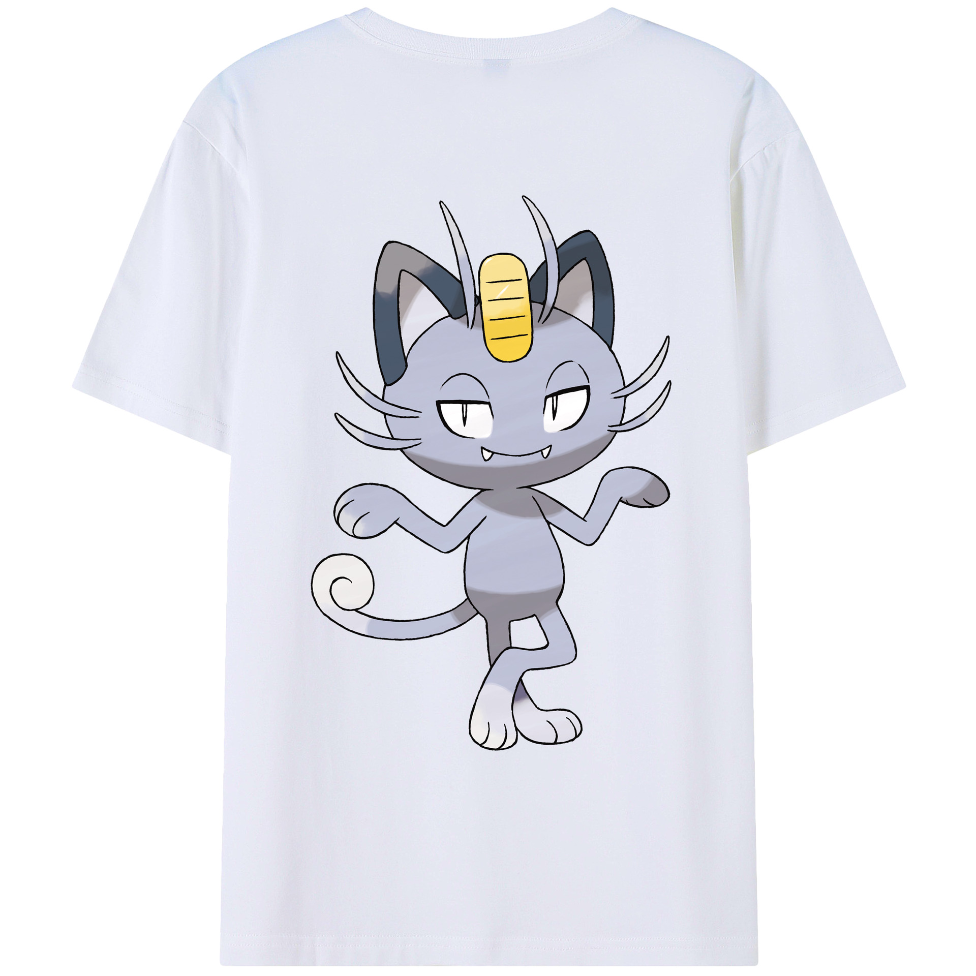 （画像用） ポケットモンスター Pokémon 綿100％ メンズ半袖Tシャツ（バックプリント） 通気性