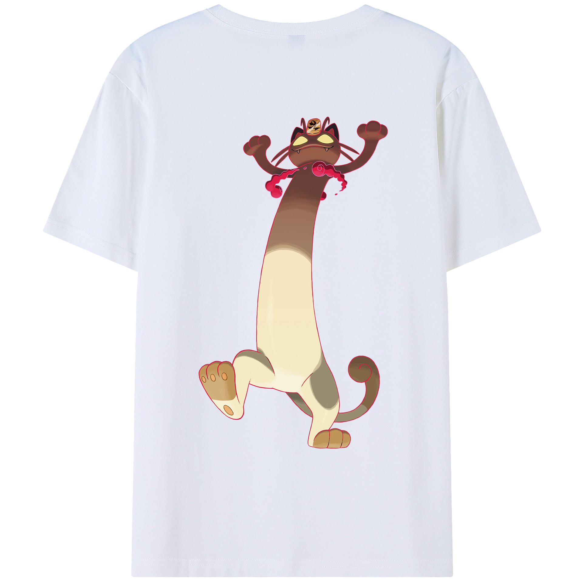 （画像用） ポケットモンスター Pokémon 綿100％ メンズ半袖Tシャツ（バックプリント） 通気性