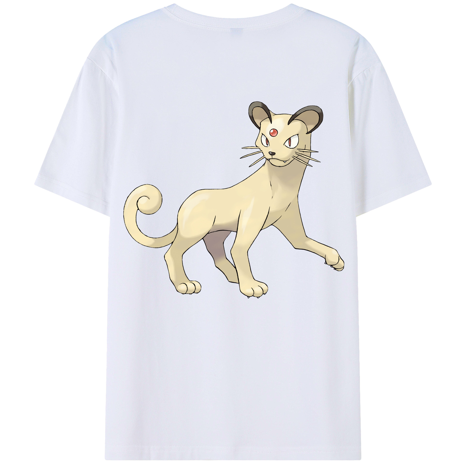 （画像用） ポケットモンスター Pokémon 綿100％ メンズ半袖Tシャツ（バックプリント） 通気性