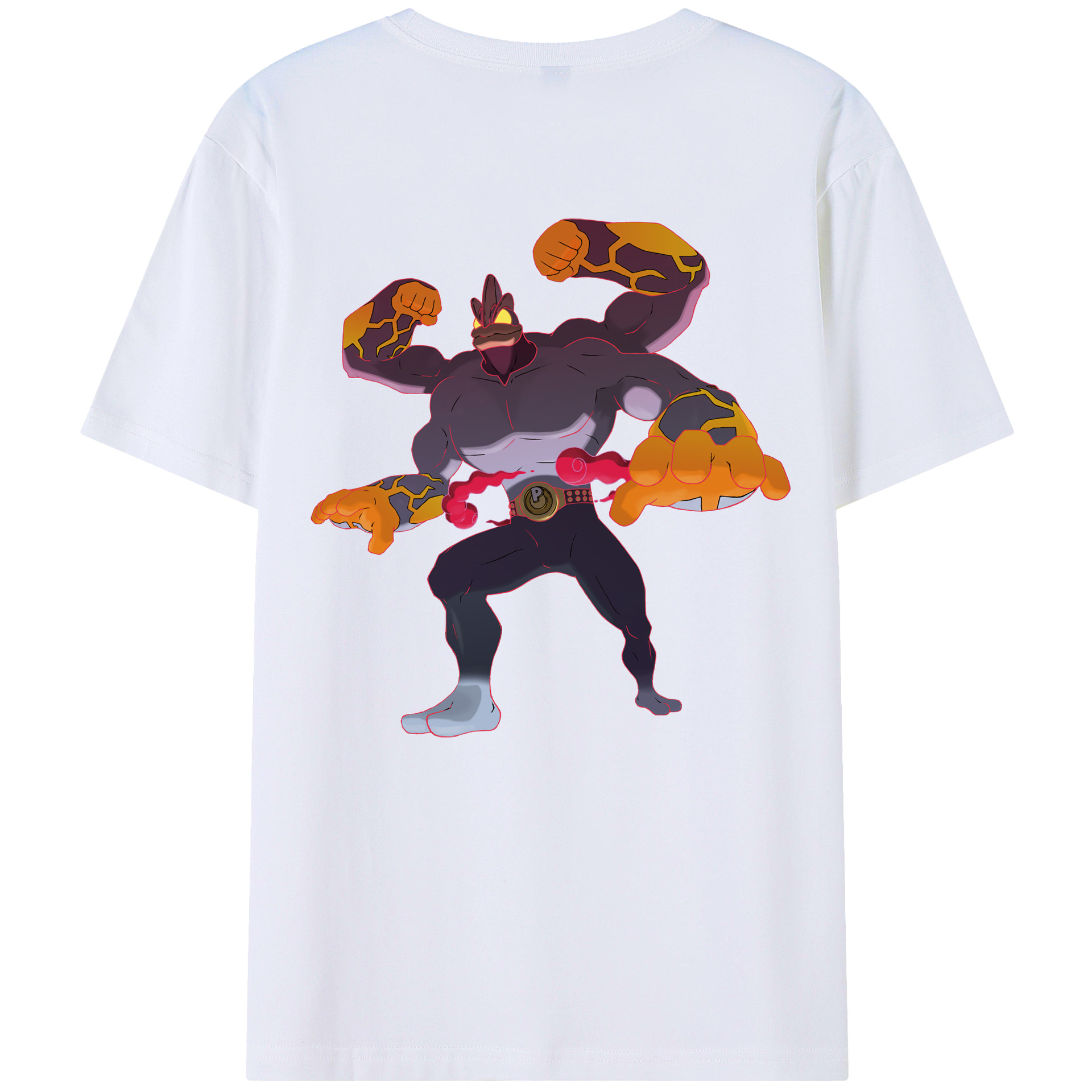 （画像用） ポケットモンスター Pokémon 綿100％ メンズ半袖Tシャツ（バックプリント） 通気性