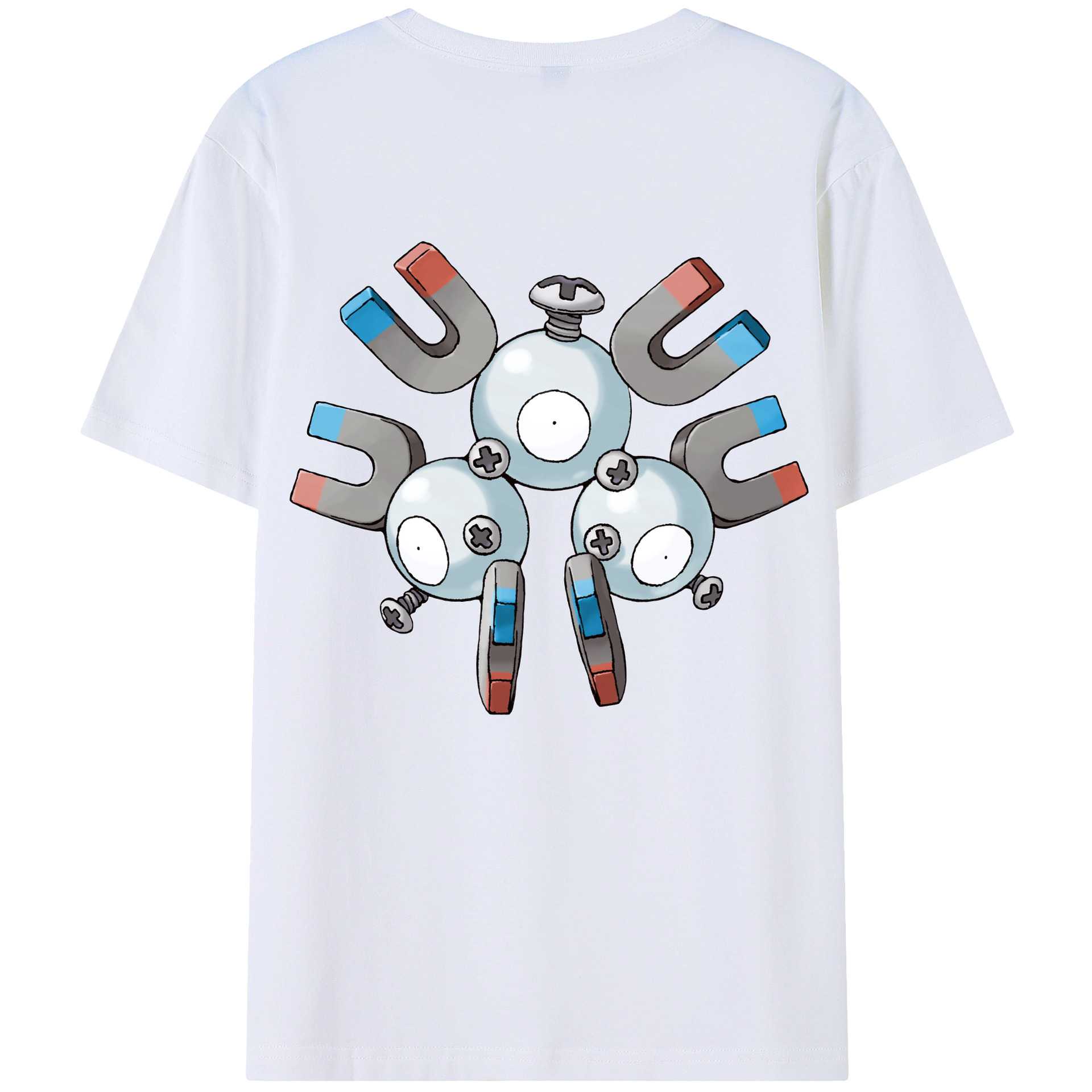（画像用） ポケットモンスター Pokémon 綿100％ メンズ半袖Tシャツ（バックプリント） 通気性