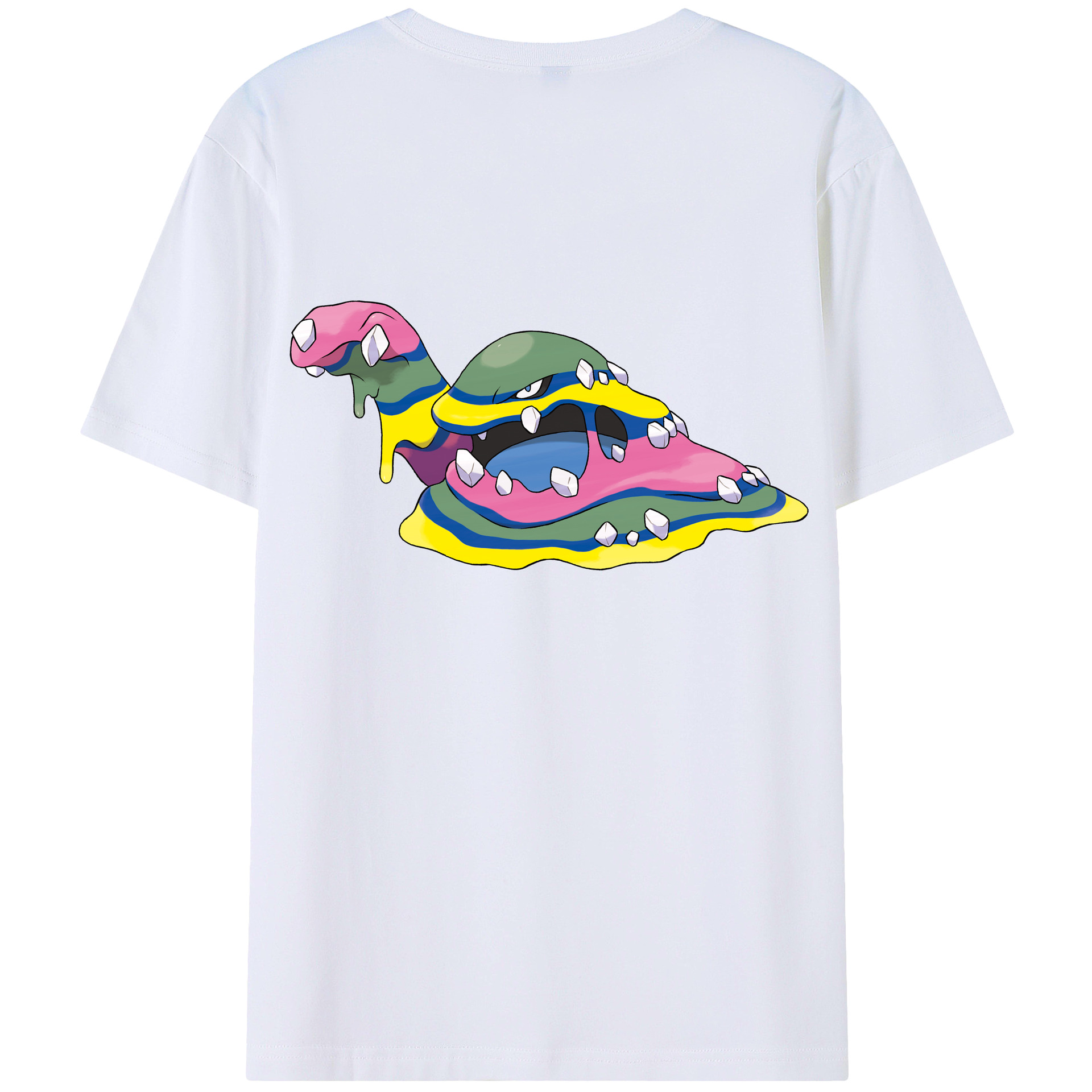 （画像用） ポケットモンスター Pokémon 綿100％ メンズ半袖Tシャツ（バックプリント） 通気性