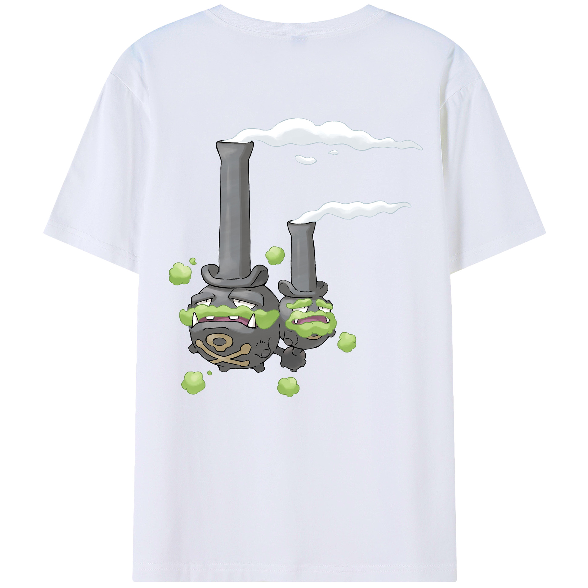 （画像用） ポケットモンスター Pokémon 綿100％ メンズ半袖Tシャツ（バックプリント） 通気性
