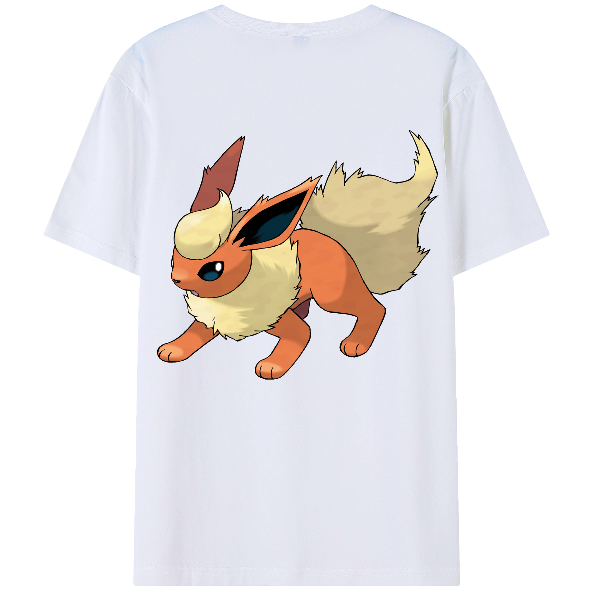 （画像用） ポケットモンスター Pokémon 綿100％ メンズ半袖Tシャツ（バックプリント） 通気性
